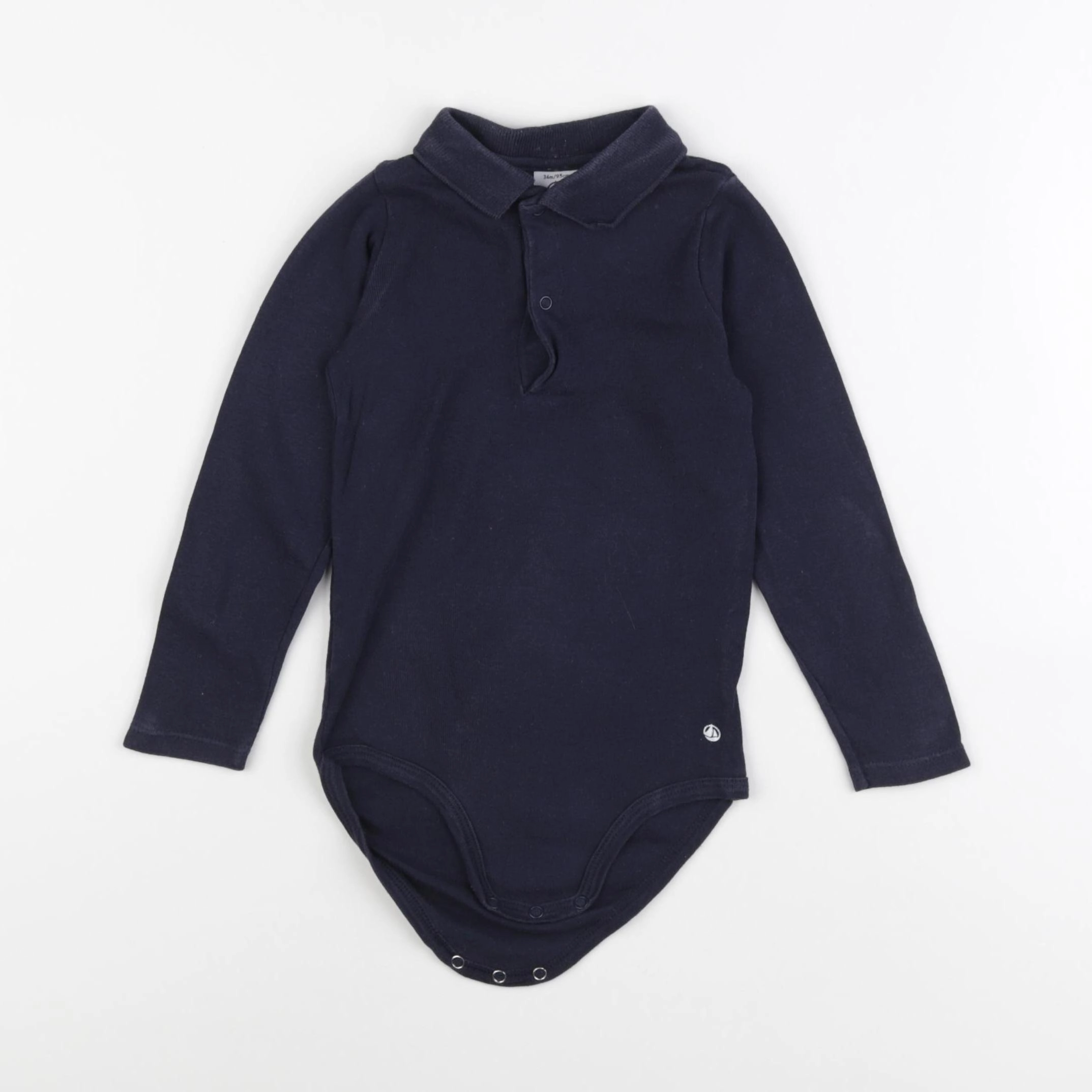 Petit Bateau - body à col bleu - 36 mois