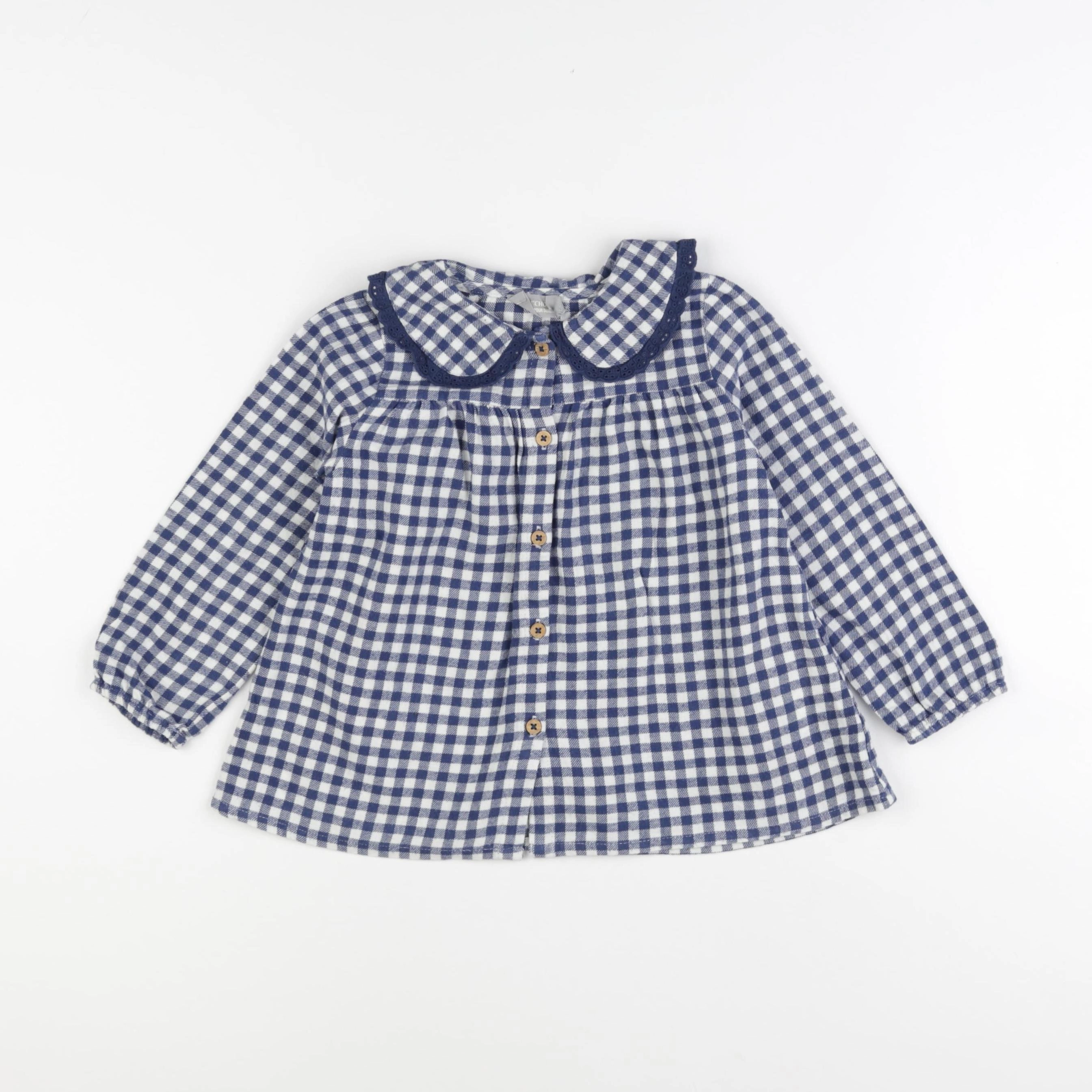Boutchou - blouse bleu, blanc - 36 mois