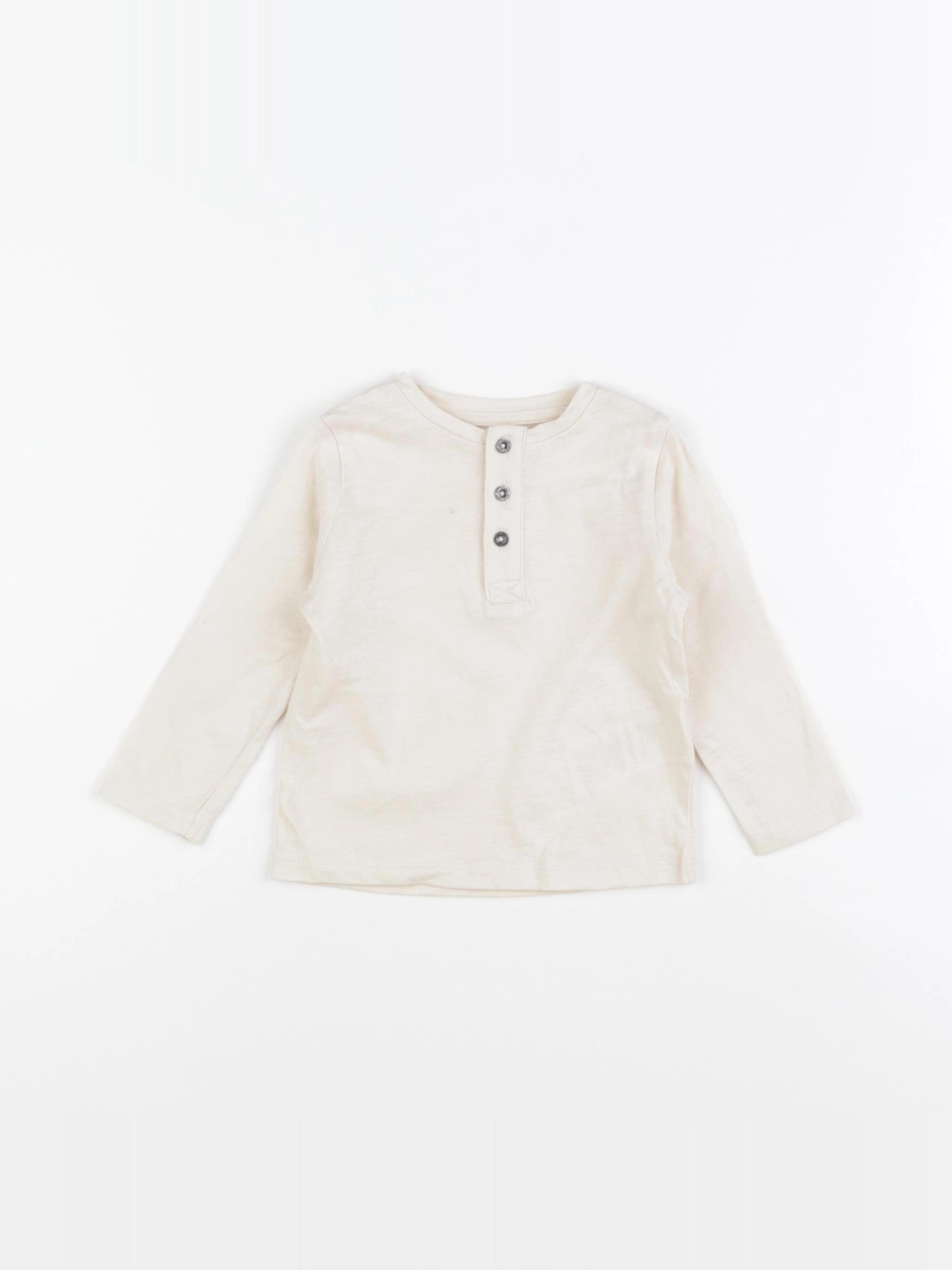 Vertbaudet - tee-shirt beige - 9 mois
