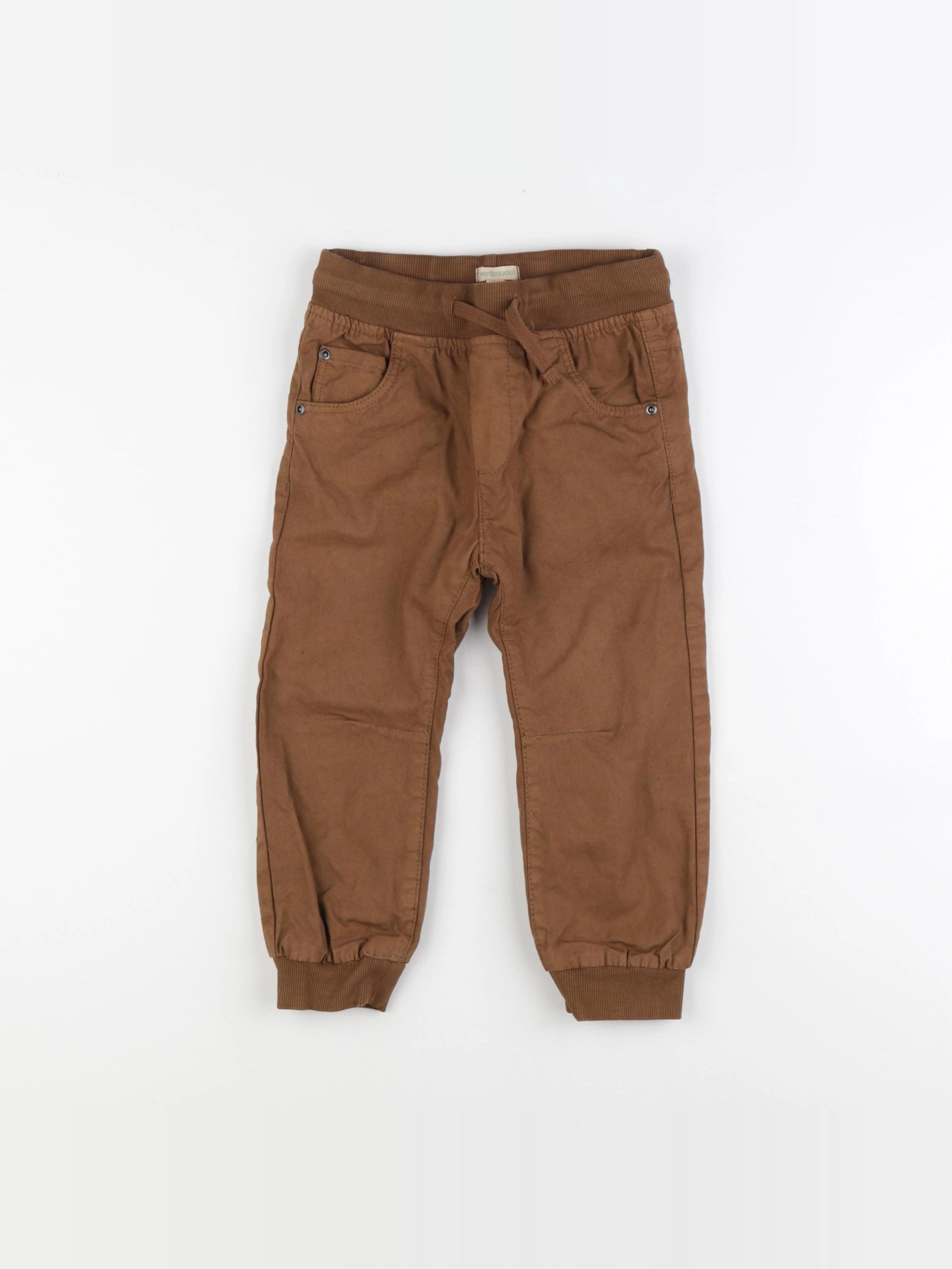 Vertbaudet - pantalon doublé marron - 4 ans