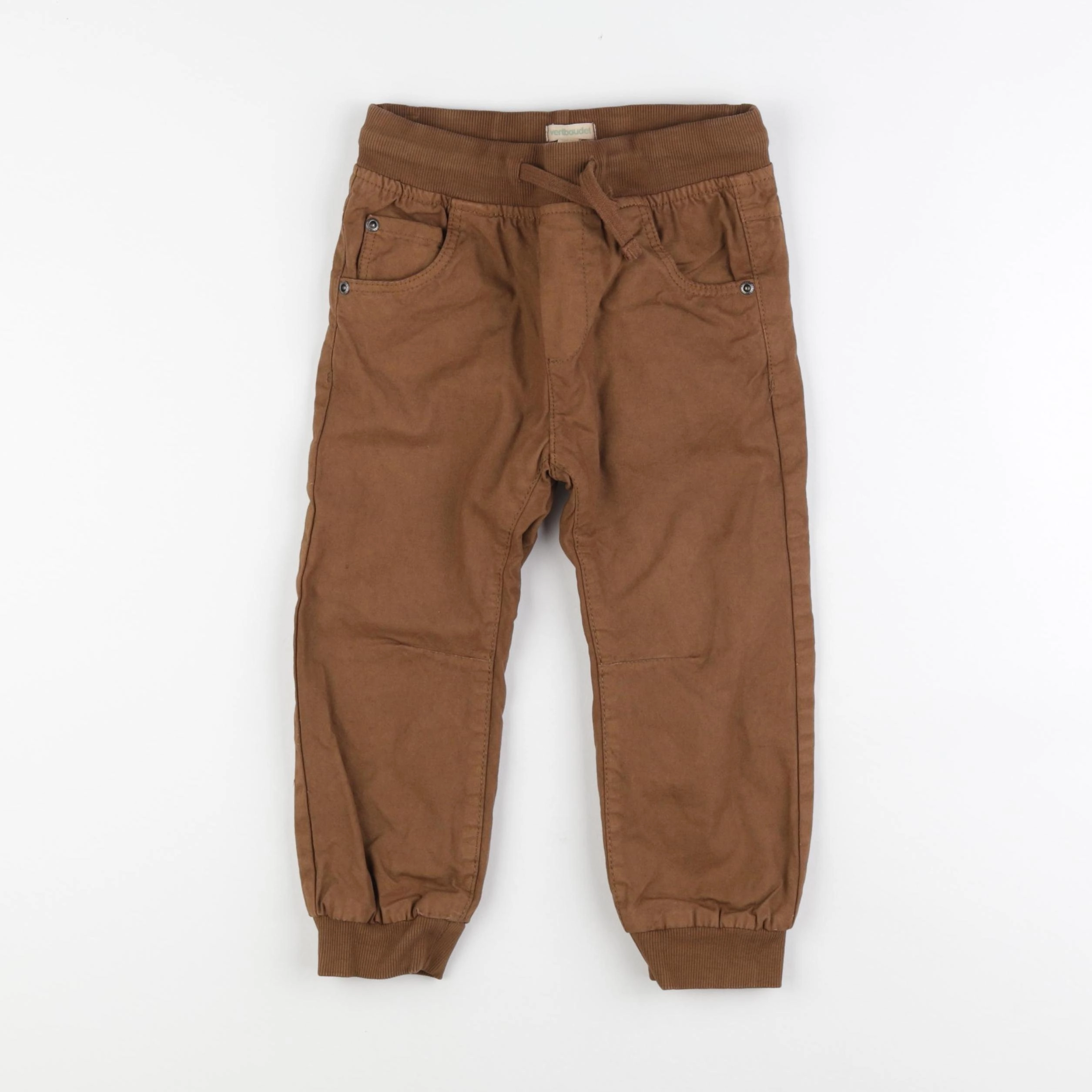 Vertbaudet - pantalon doublé marron - 4 ans