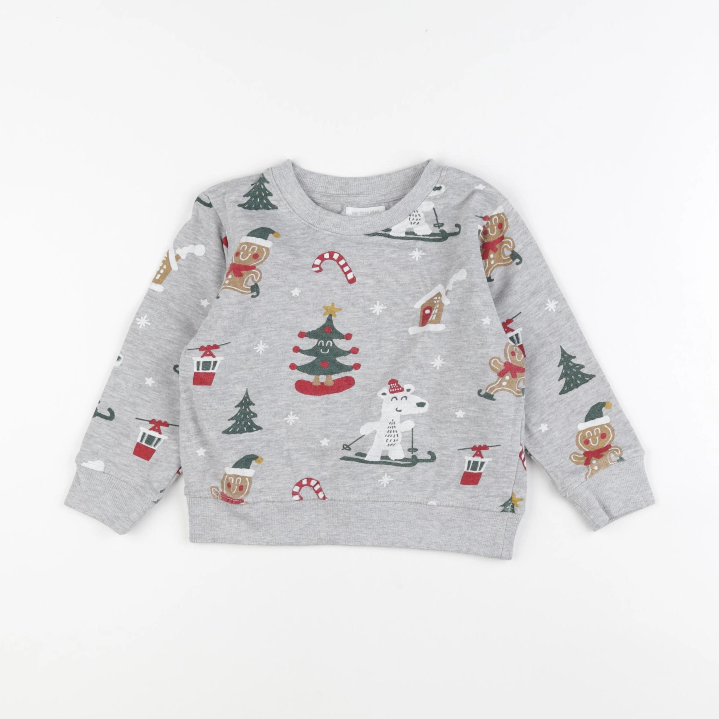 Vertbaudet - sweat gris - 4 ans