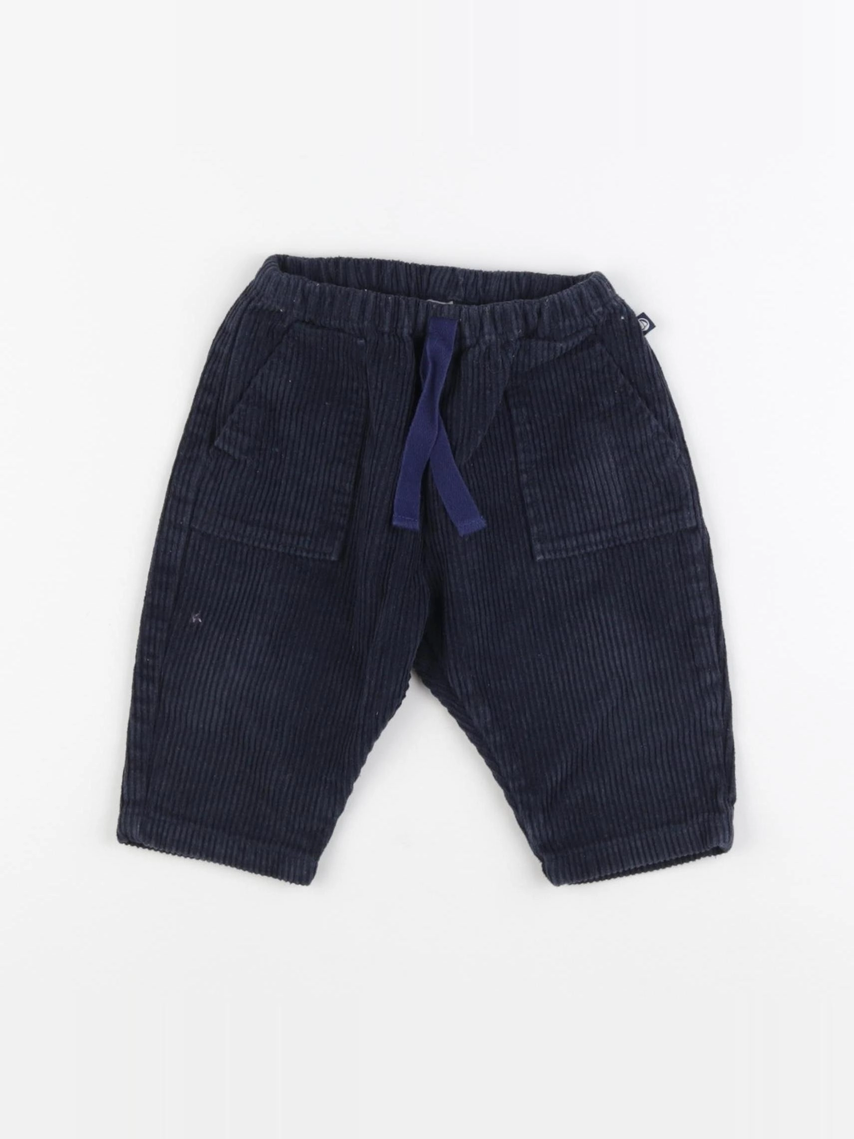 Petit Bateau - pantalon bleu - 12 mois