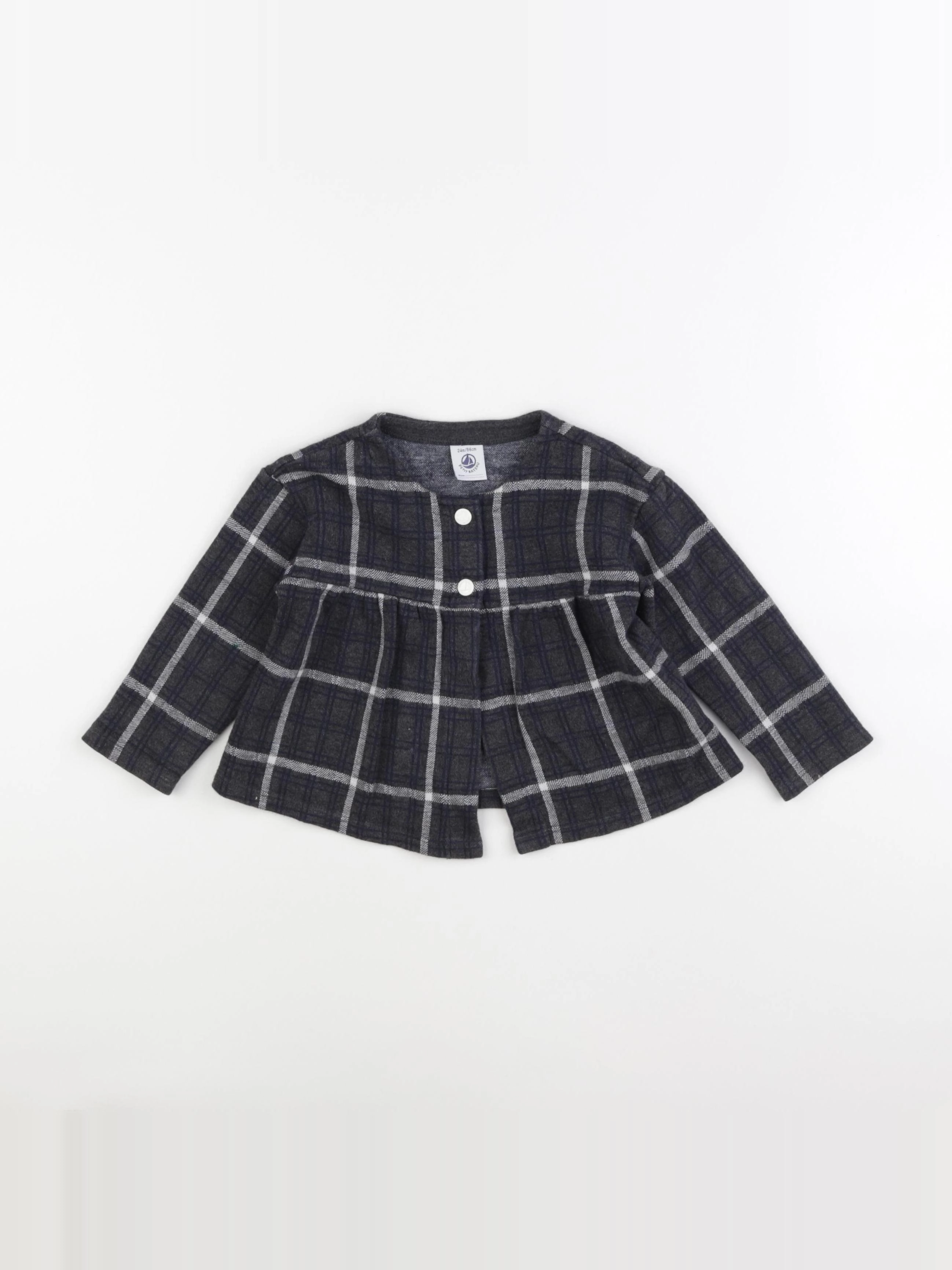 Petit Bateau - sweat gris - 24 mois