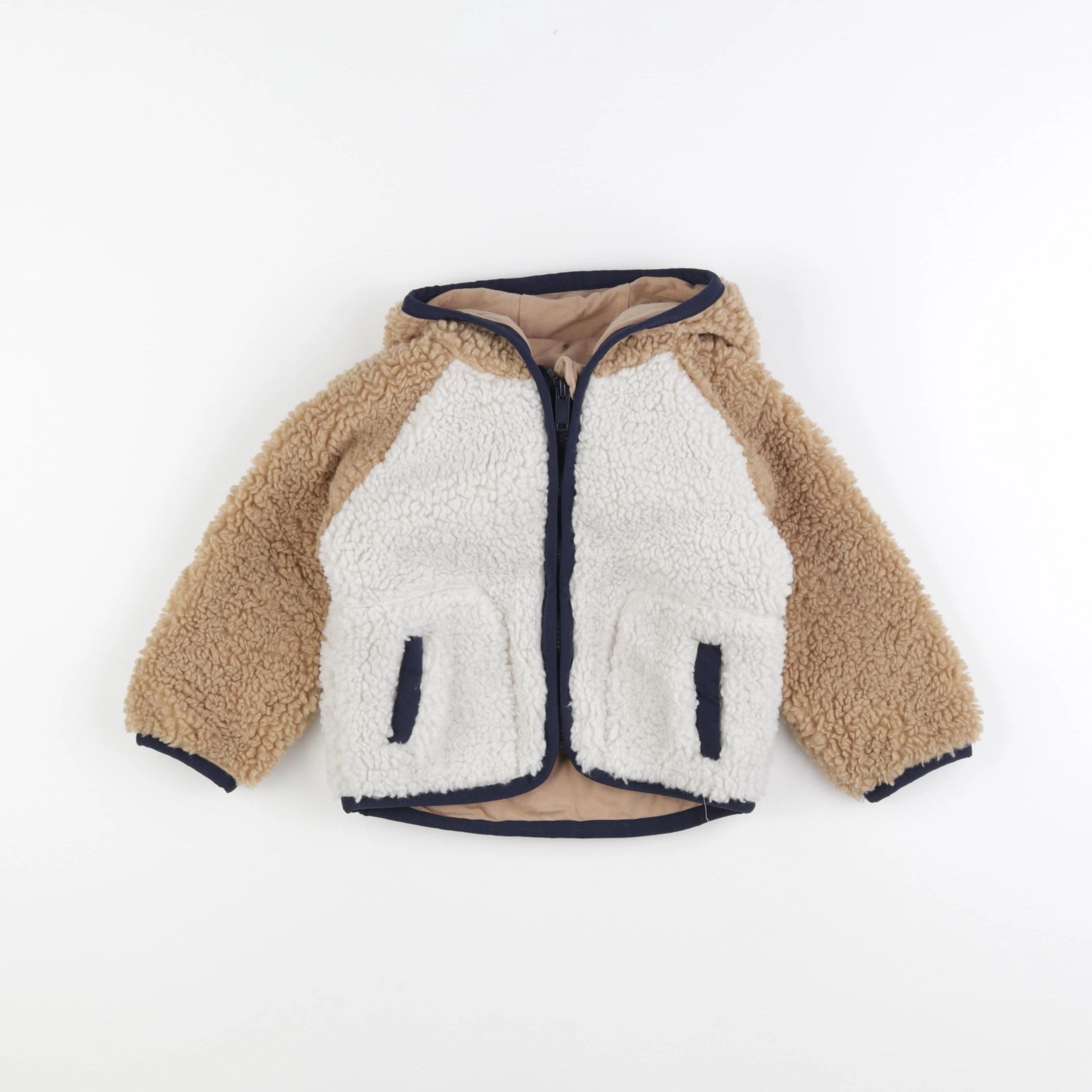 La Redoute - veste beige, blanc - 18 mois