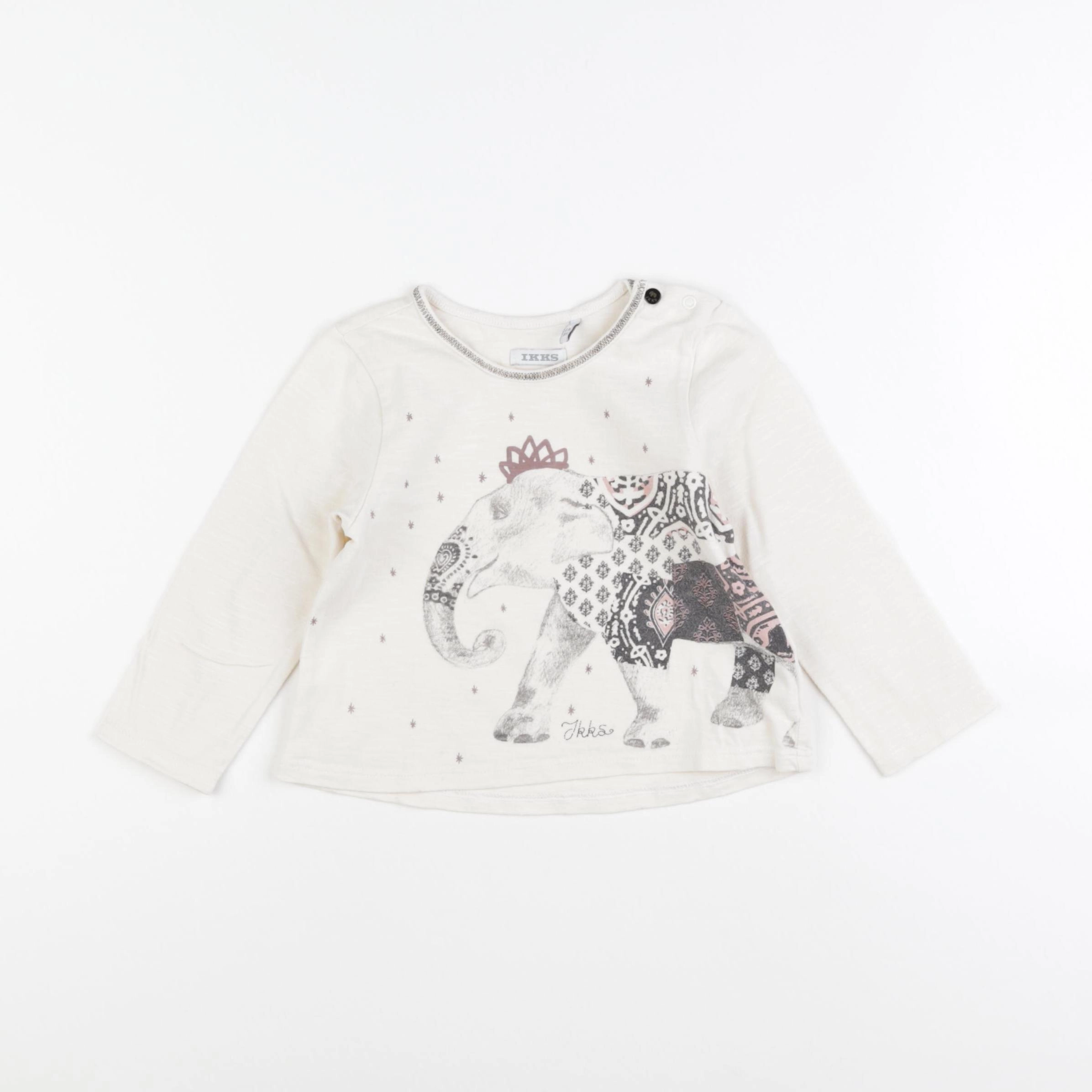 IKKS - tee-shirt beige - 2 ans