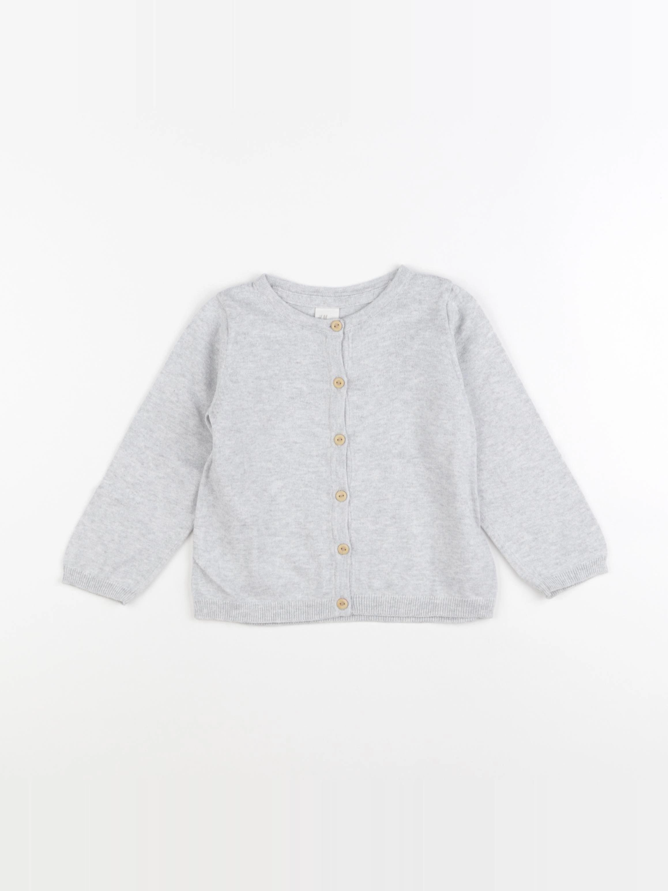 H&M - gilet gris - 12/18 mois