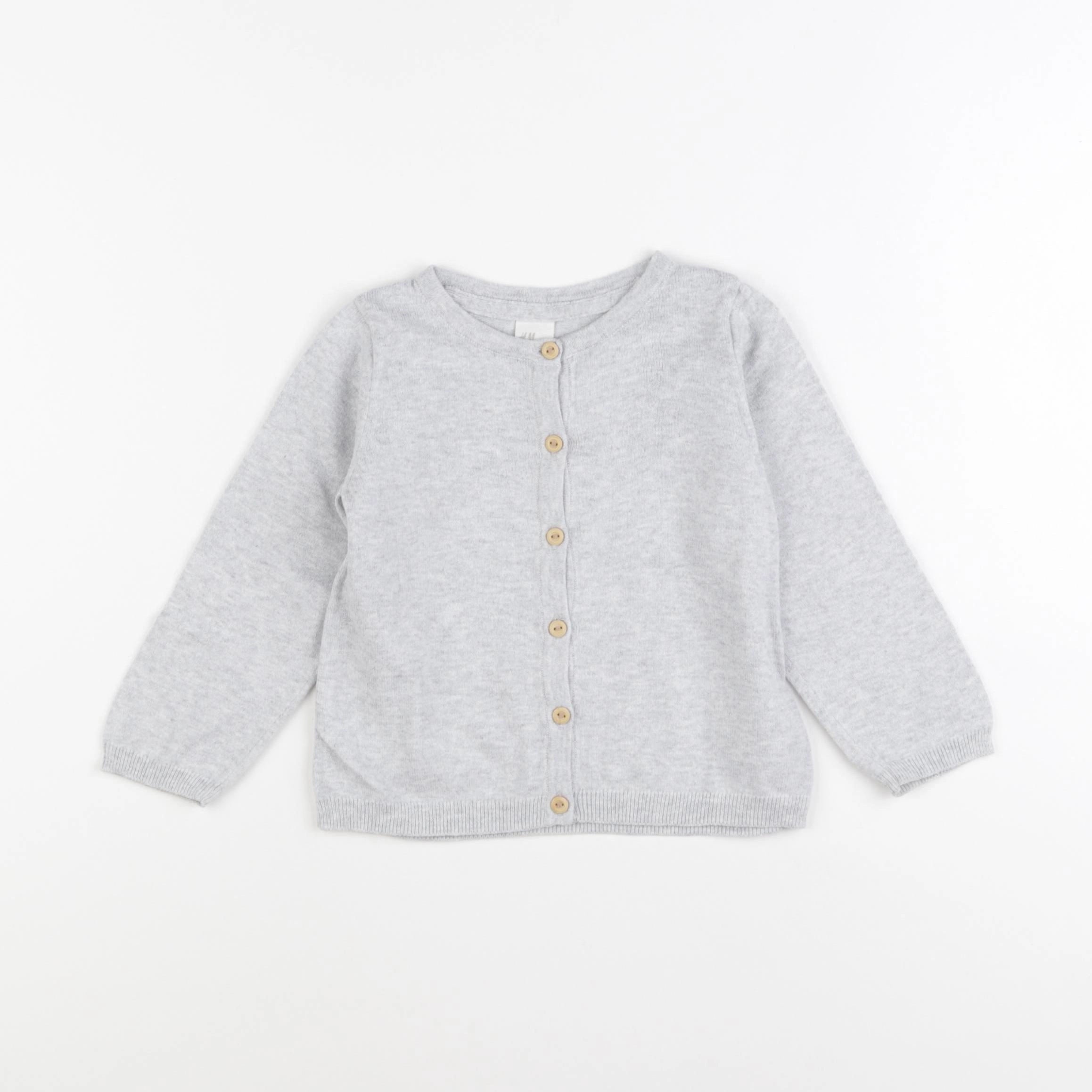 H&M - gilet gris - 12/18 mois
