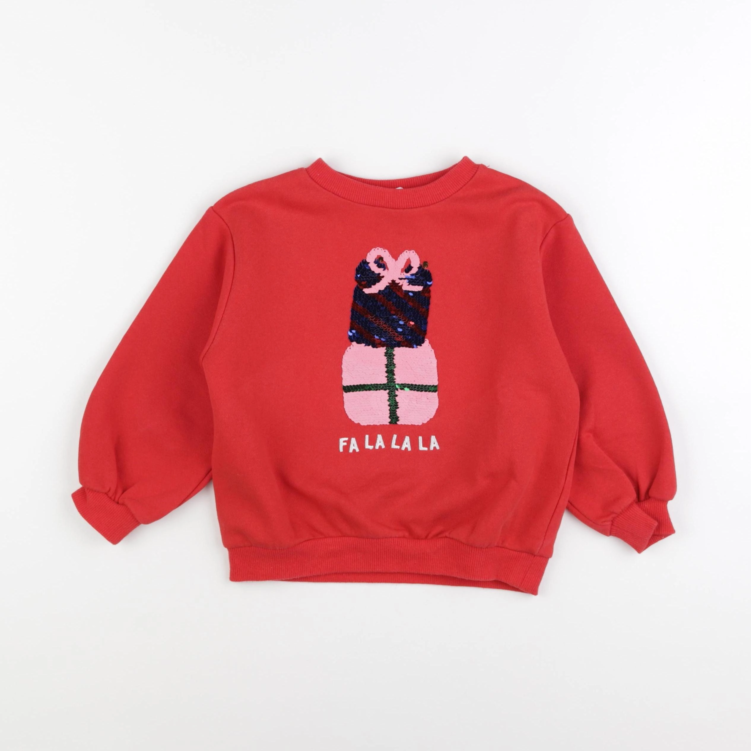 H&M - sweat rouge - 3/4 ans