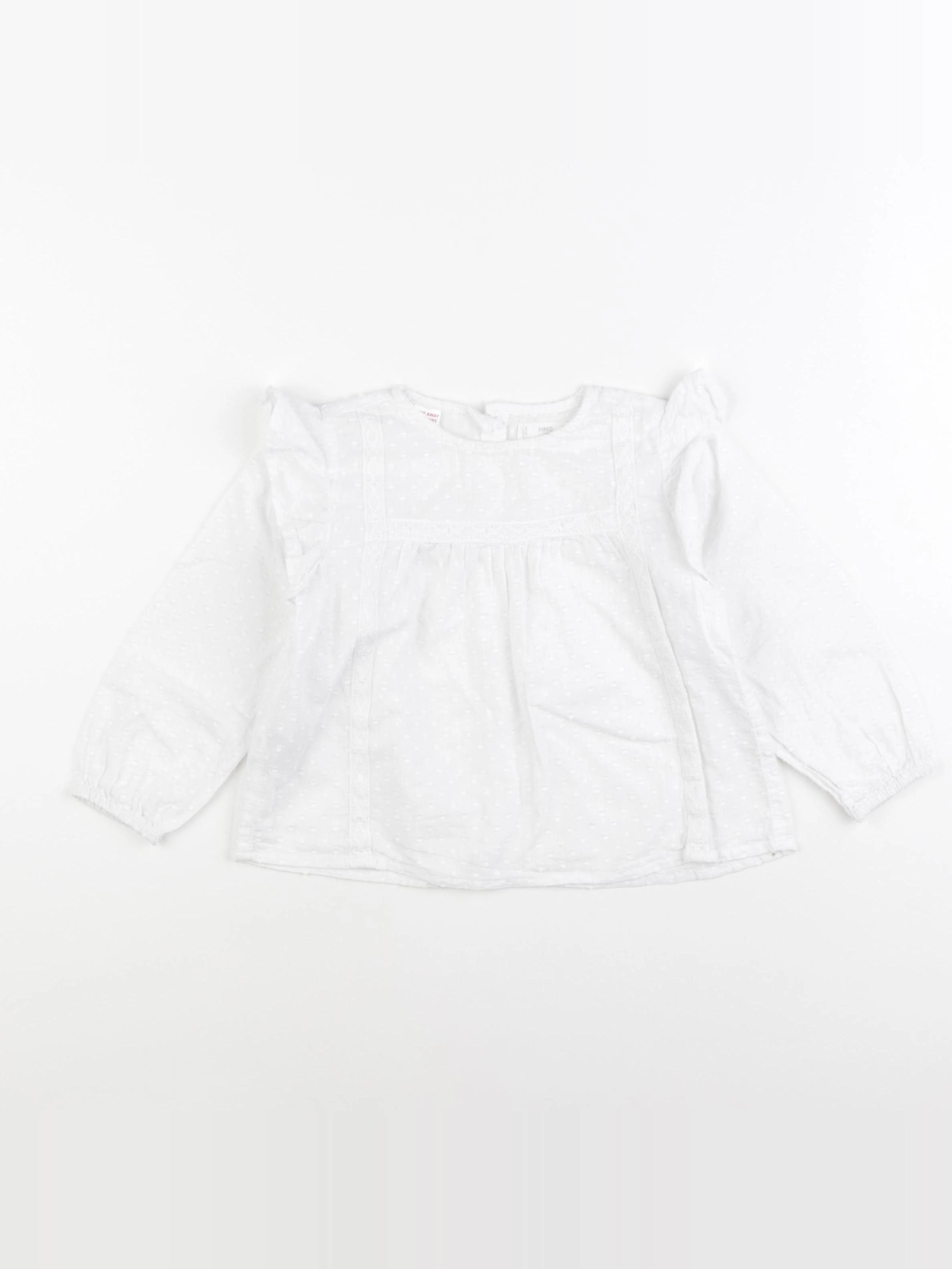 Mango - blouse blanc - 2/3 ans