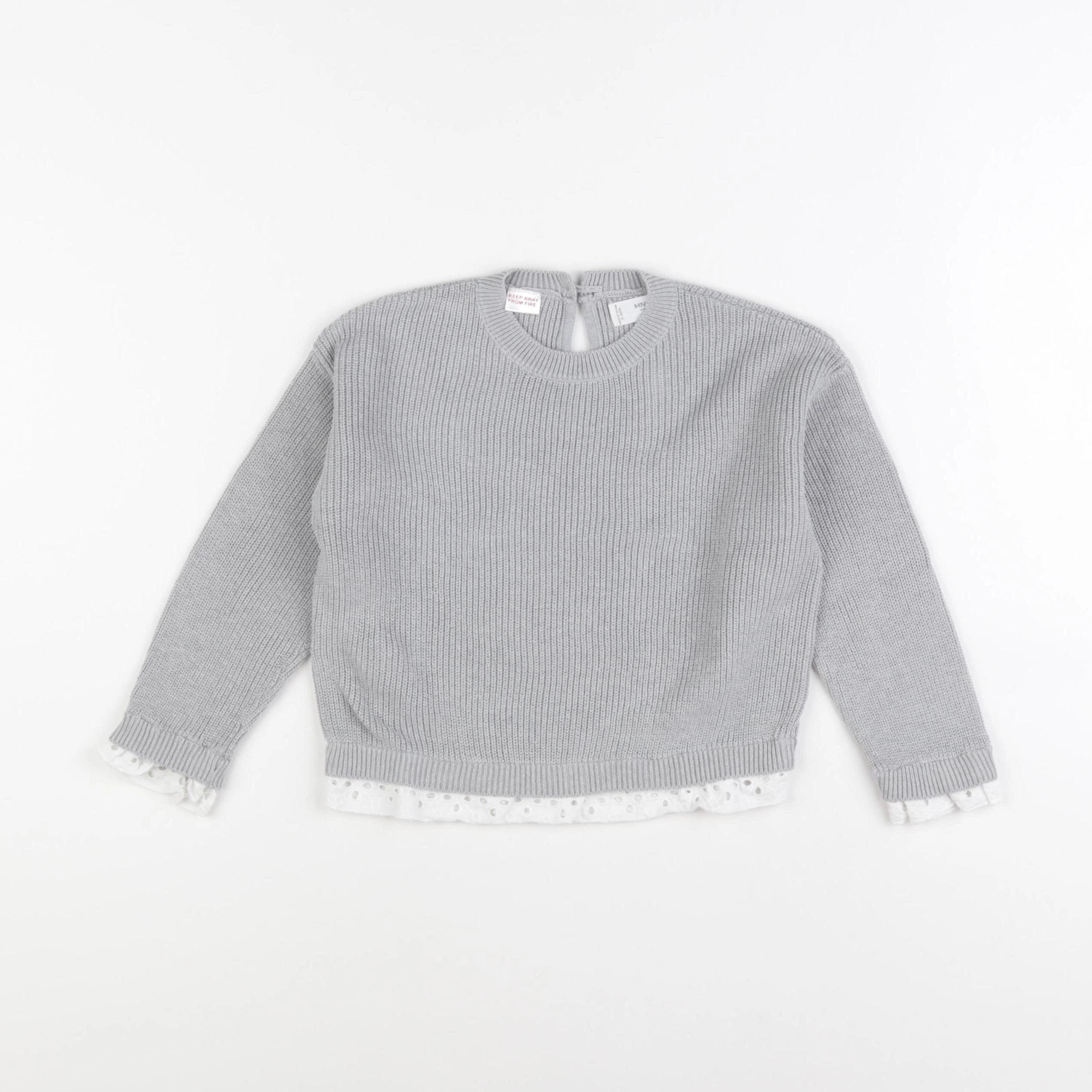 Mango - pull gris - 2/3 ans