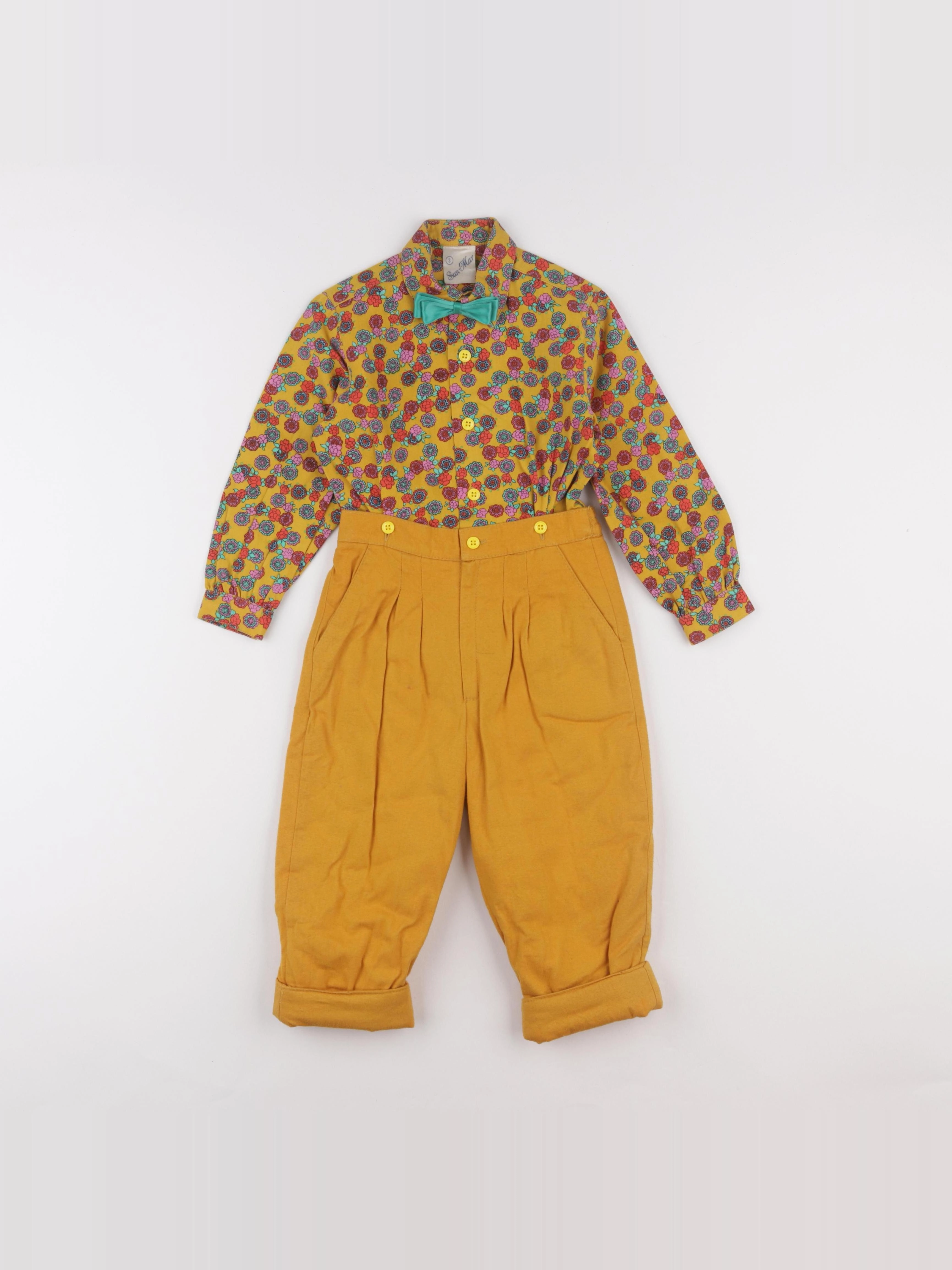 Vintage - ensemble jaune - 3 ans
