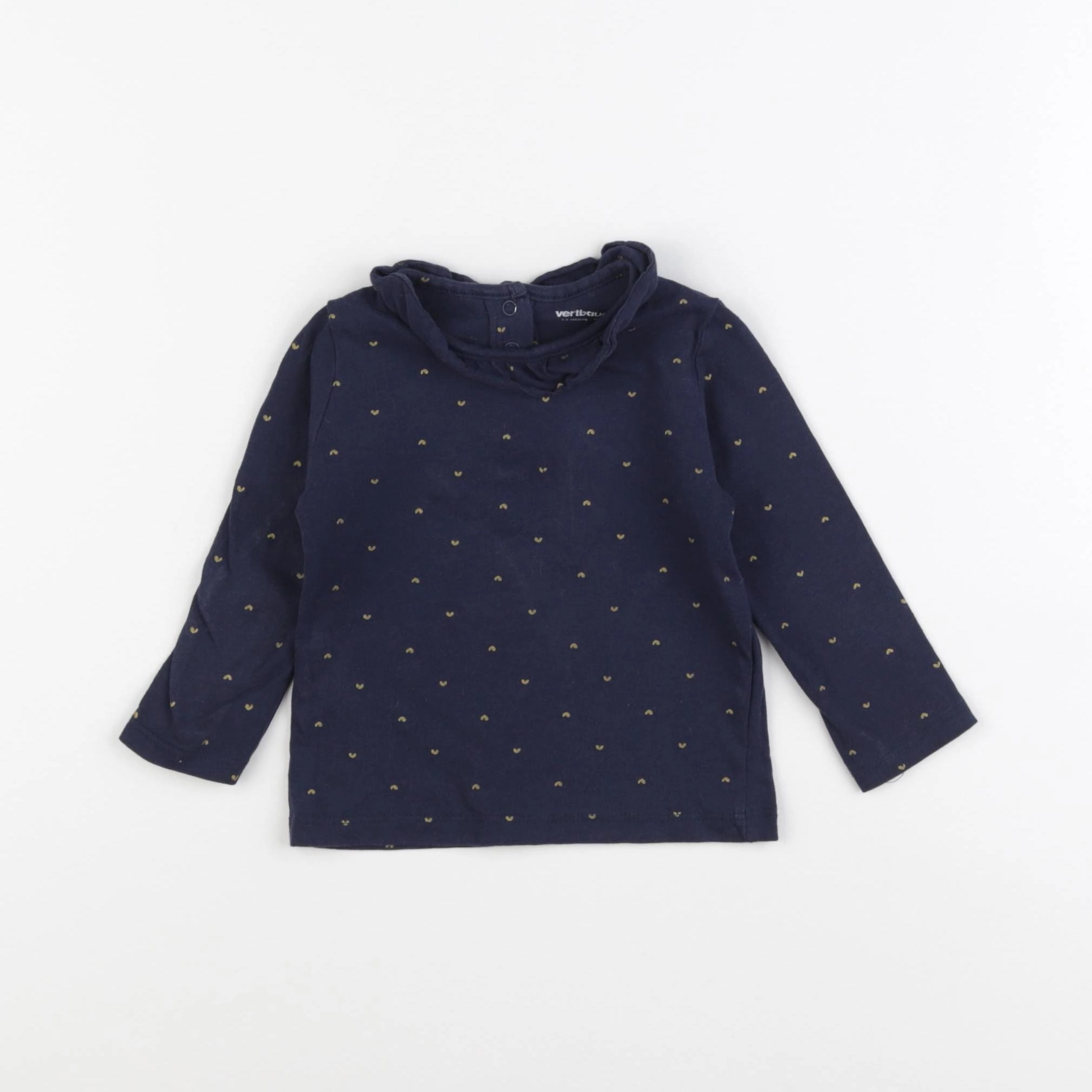 Vertbaudet - tee-shirt bleu - 12 mois