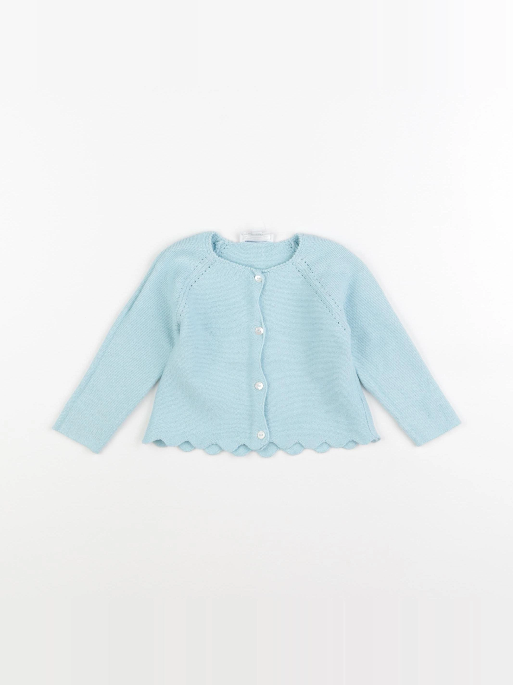 Jacadi - gilet bleu - 6 mois