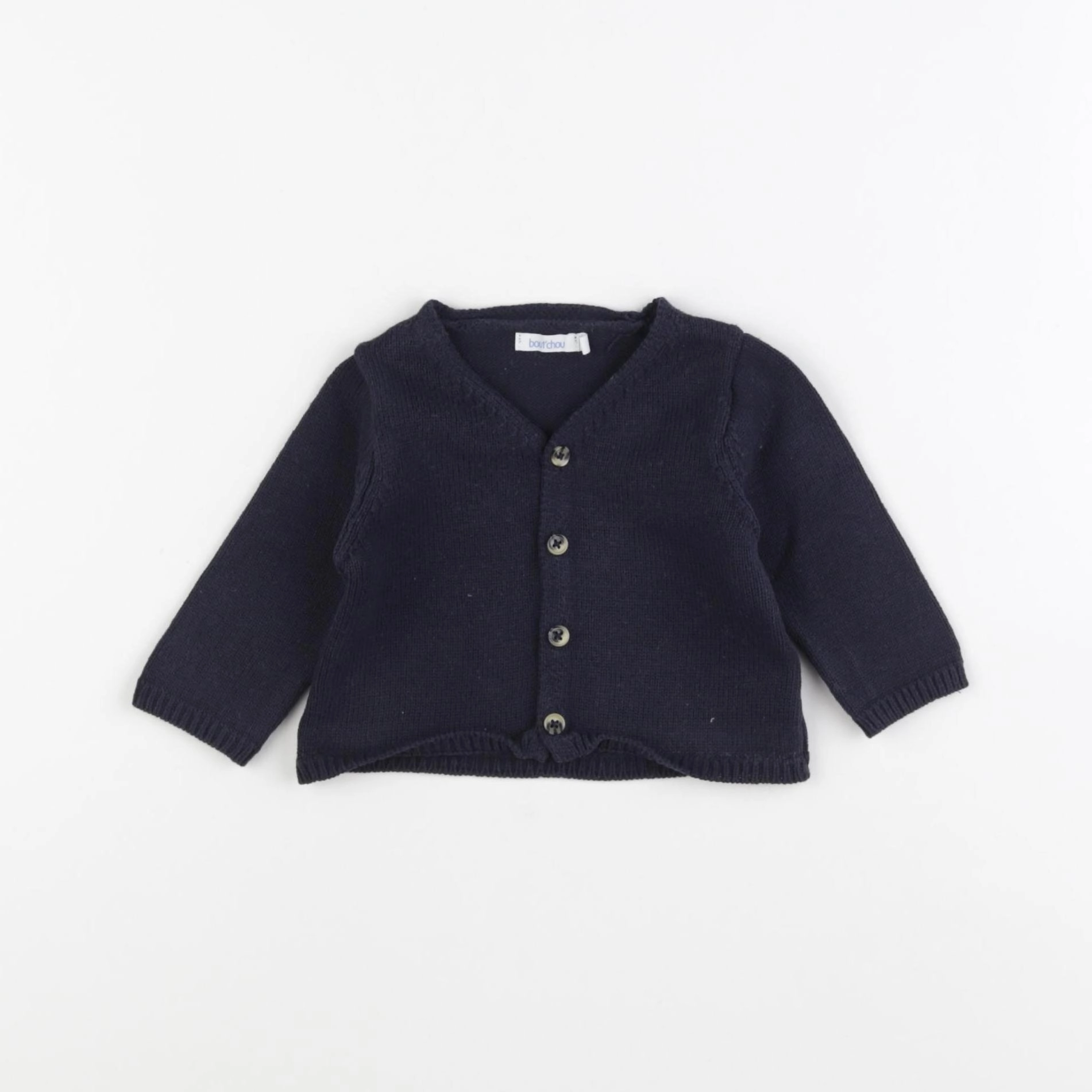 Boutchou - gilet bleu - 1 mois