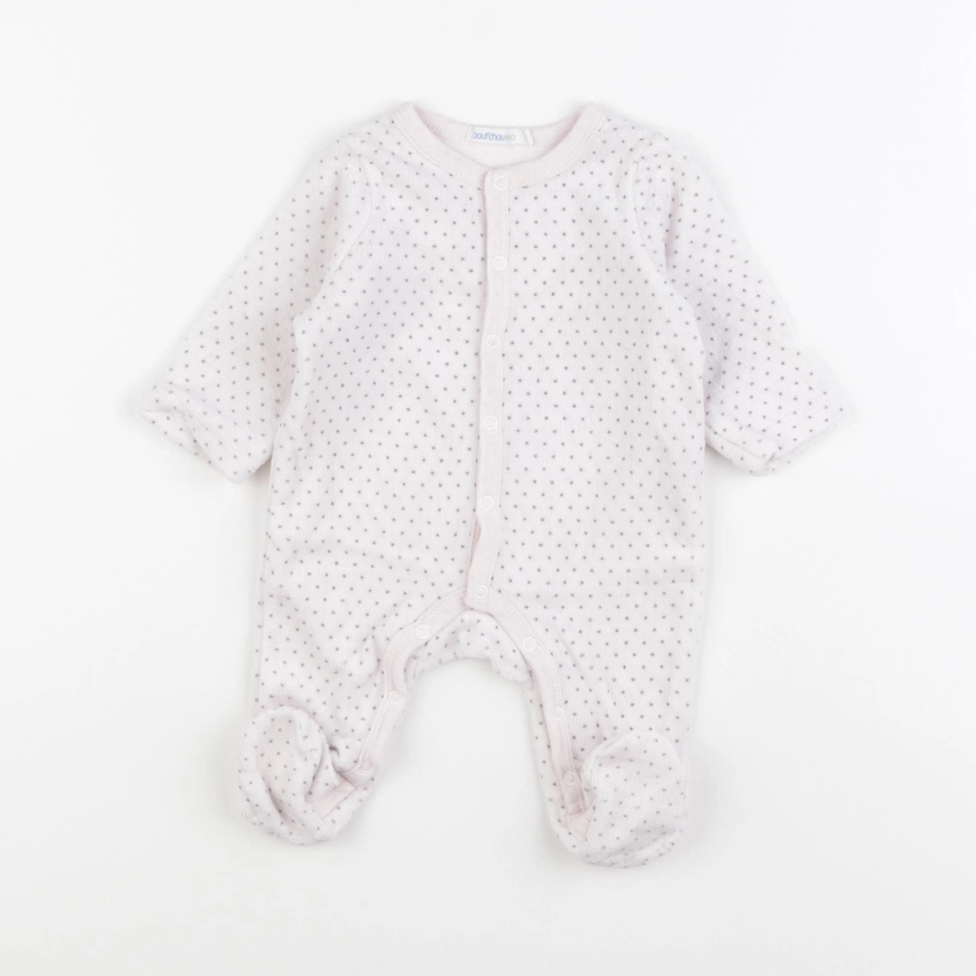 Boutchou - pyjama velours rose - 1 mois