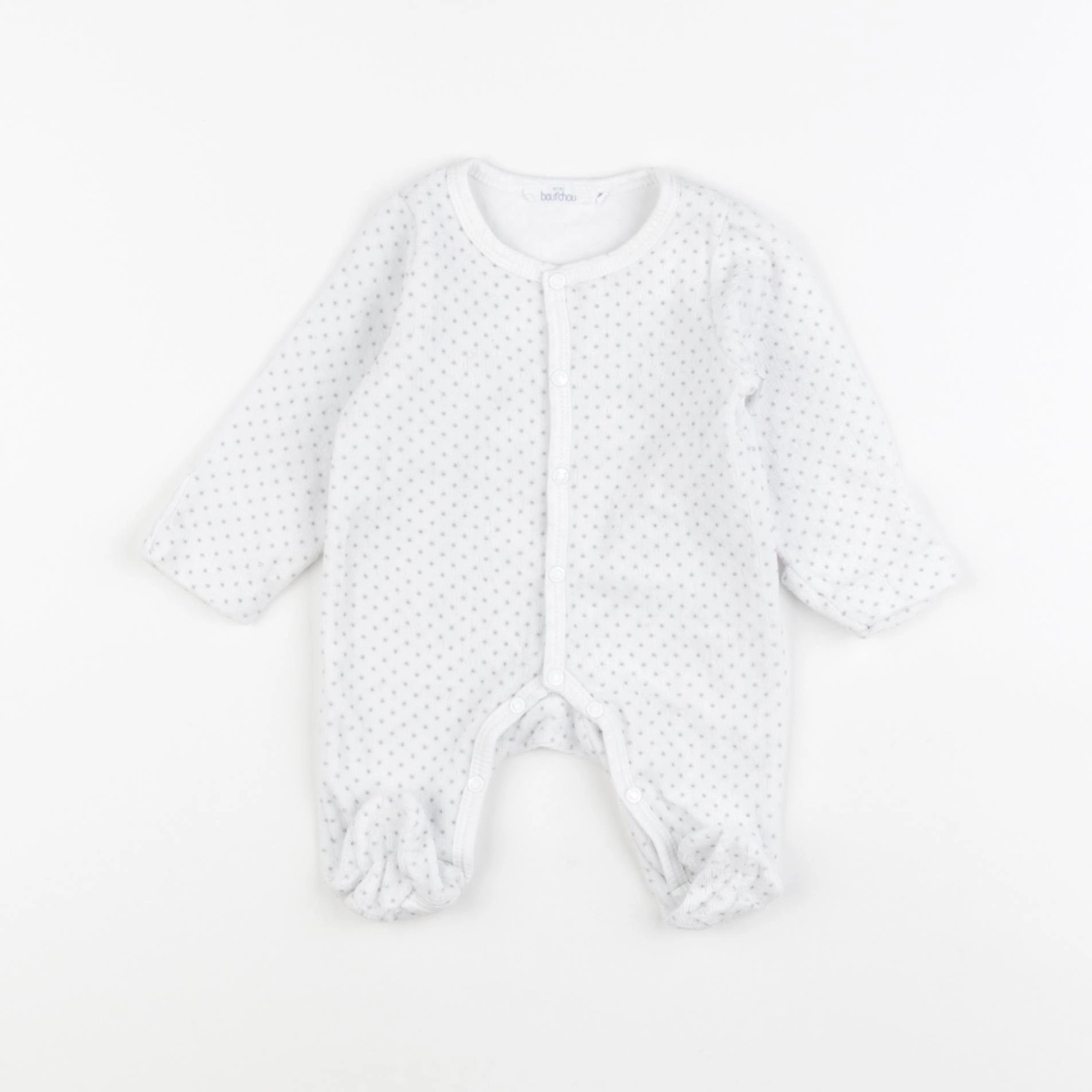 Boutchou - pyjama velours blanc - 0 mois