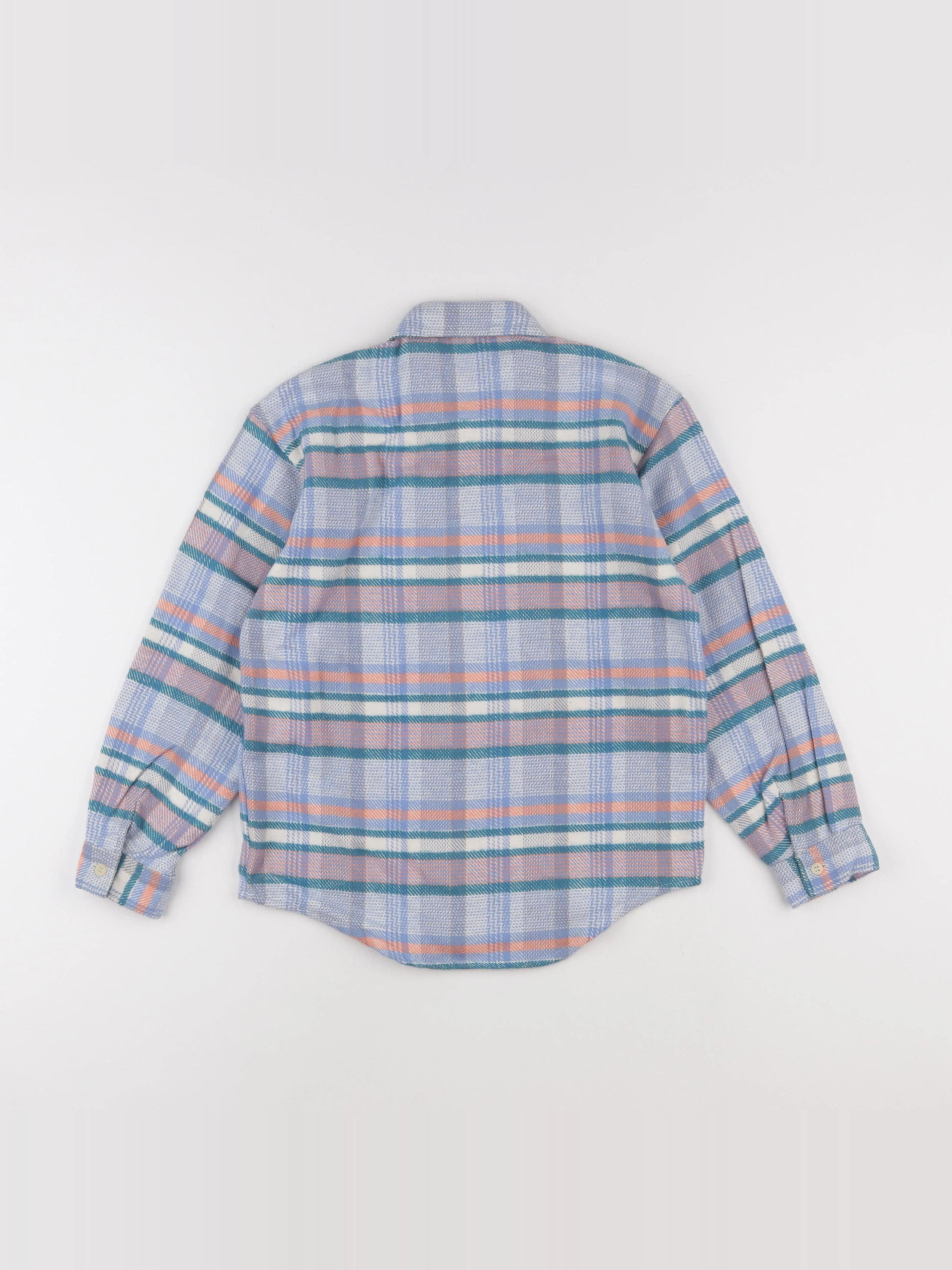 Vintage - chemise bleu, rose - 4 ans