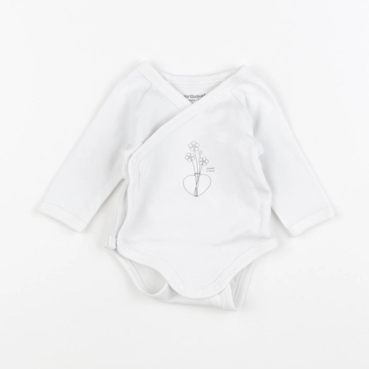 Vertbaudet - body blanc - 1 mois