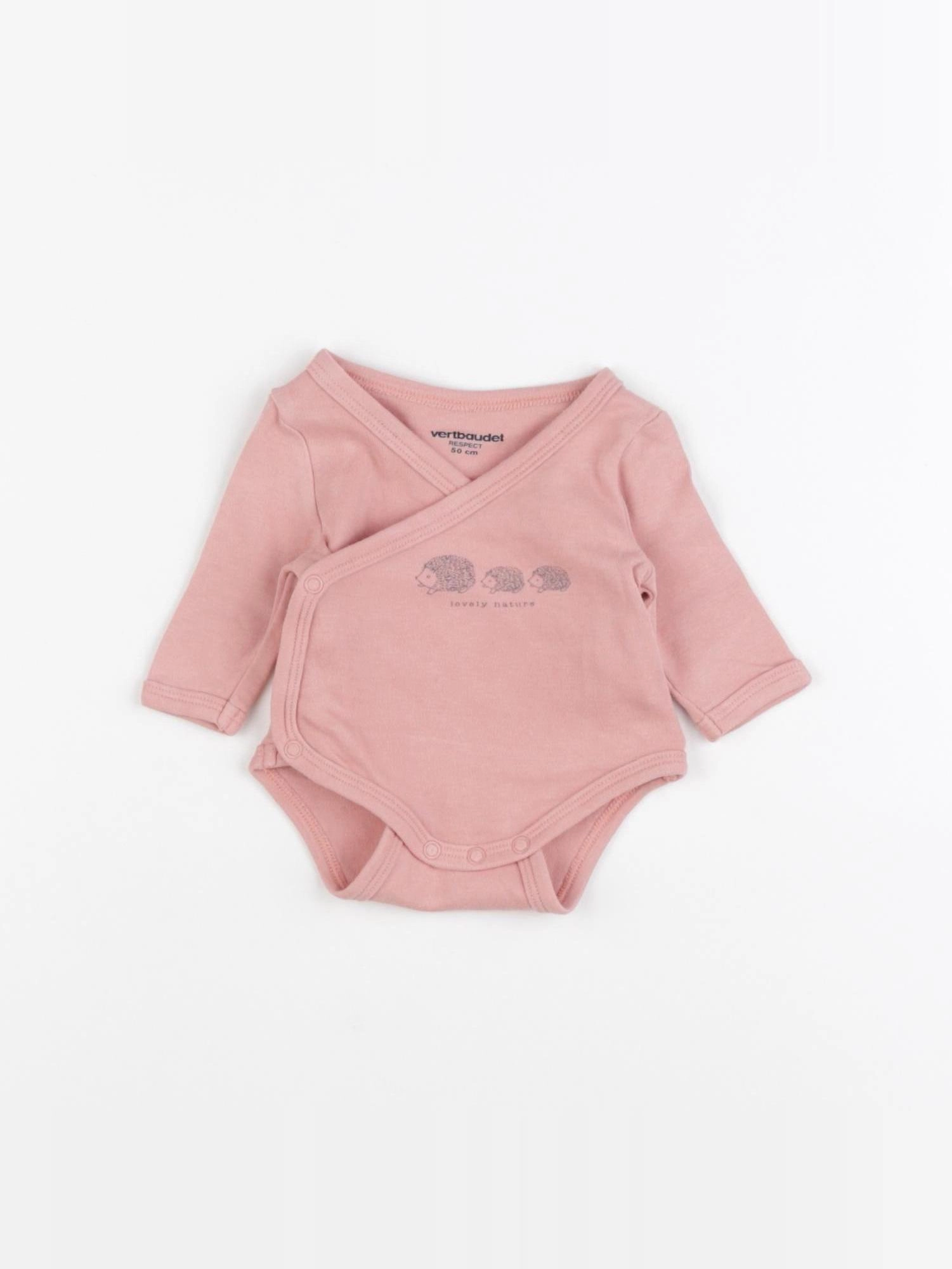Vertbaudet - body rose - 1 mois