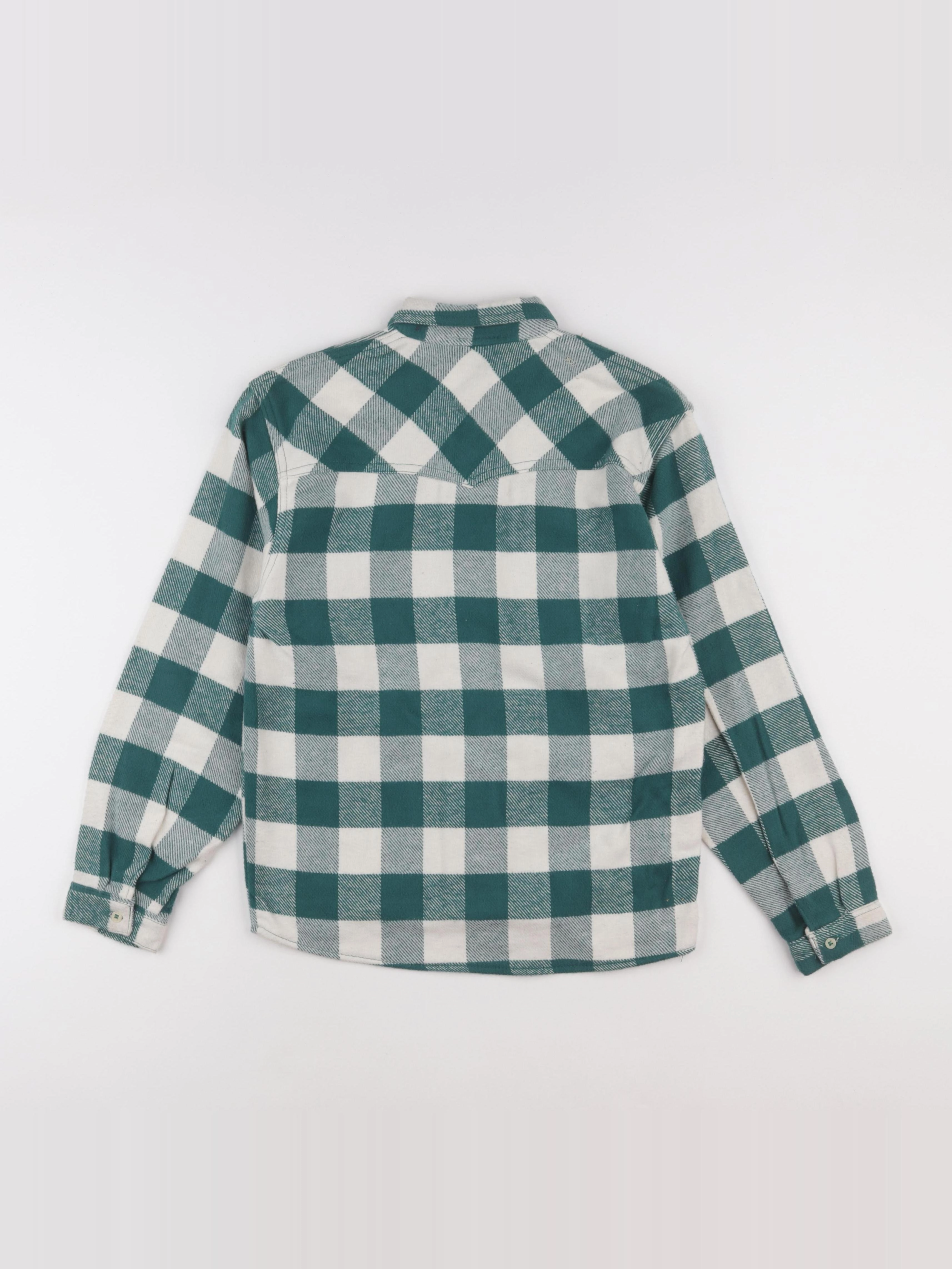 Vintage - chemise blanc, vert - 8 ans