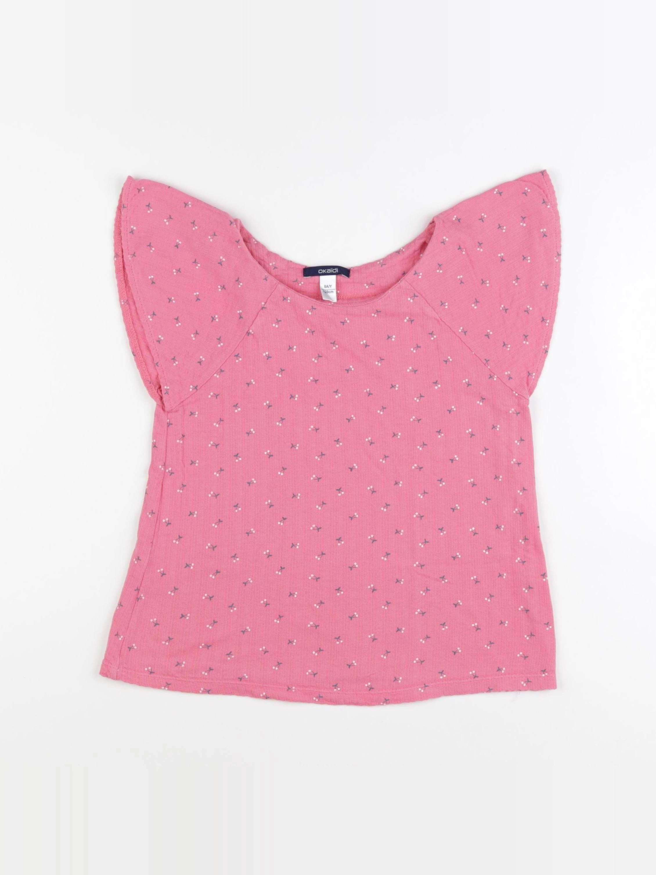 Okaidi - tee-shirt rose - 8 ans