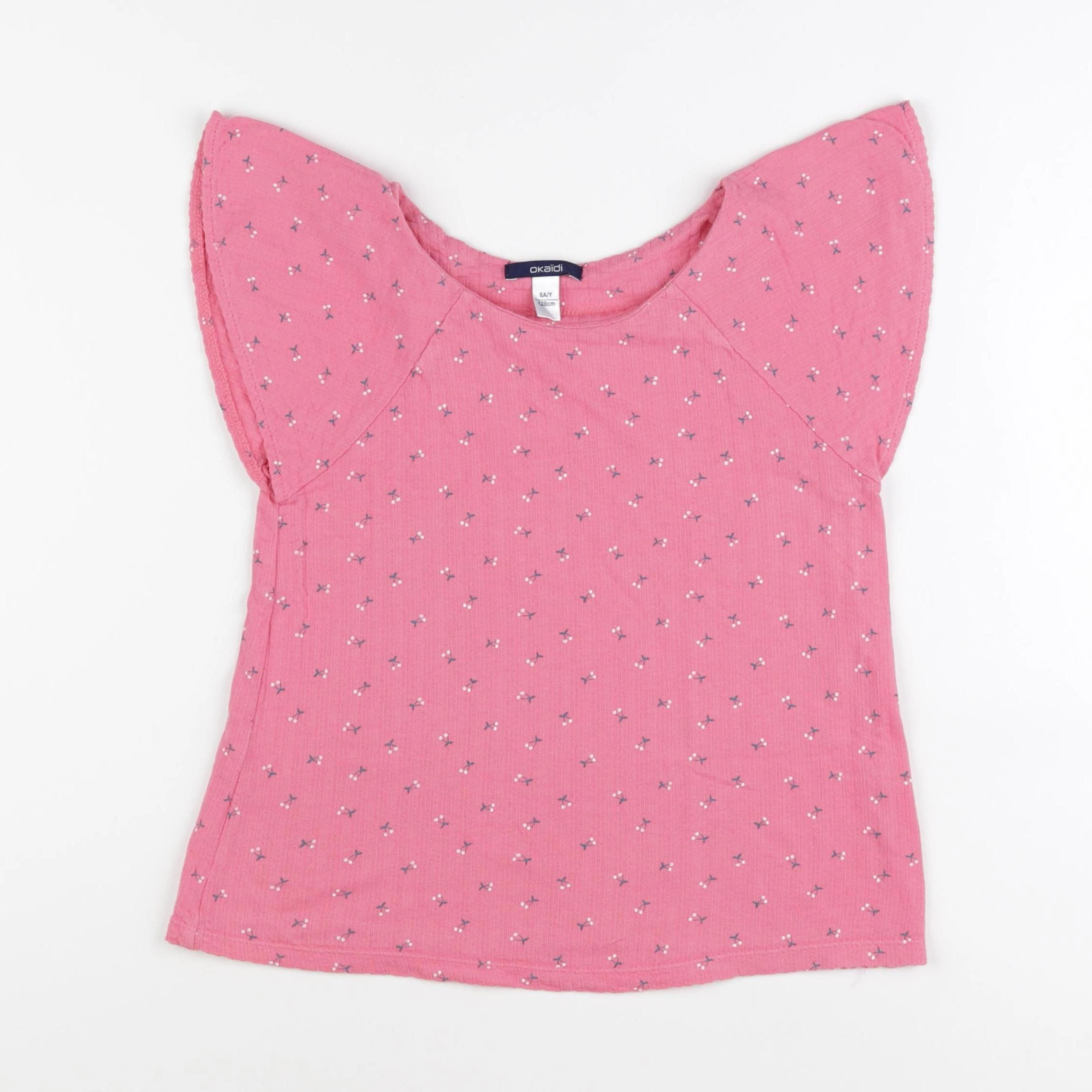Okaidi - tee-shirt rose - 8 ans