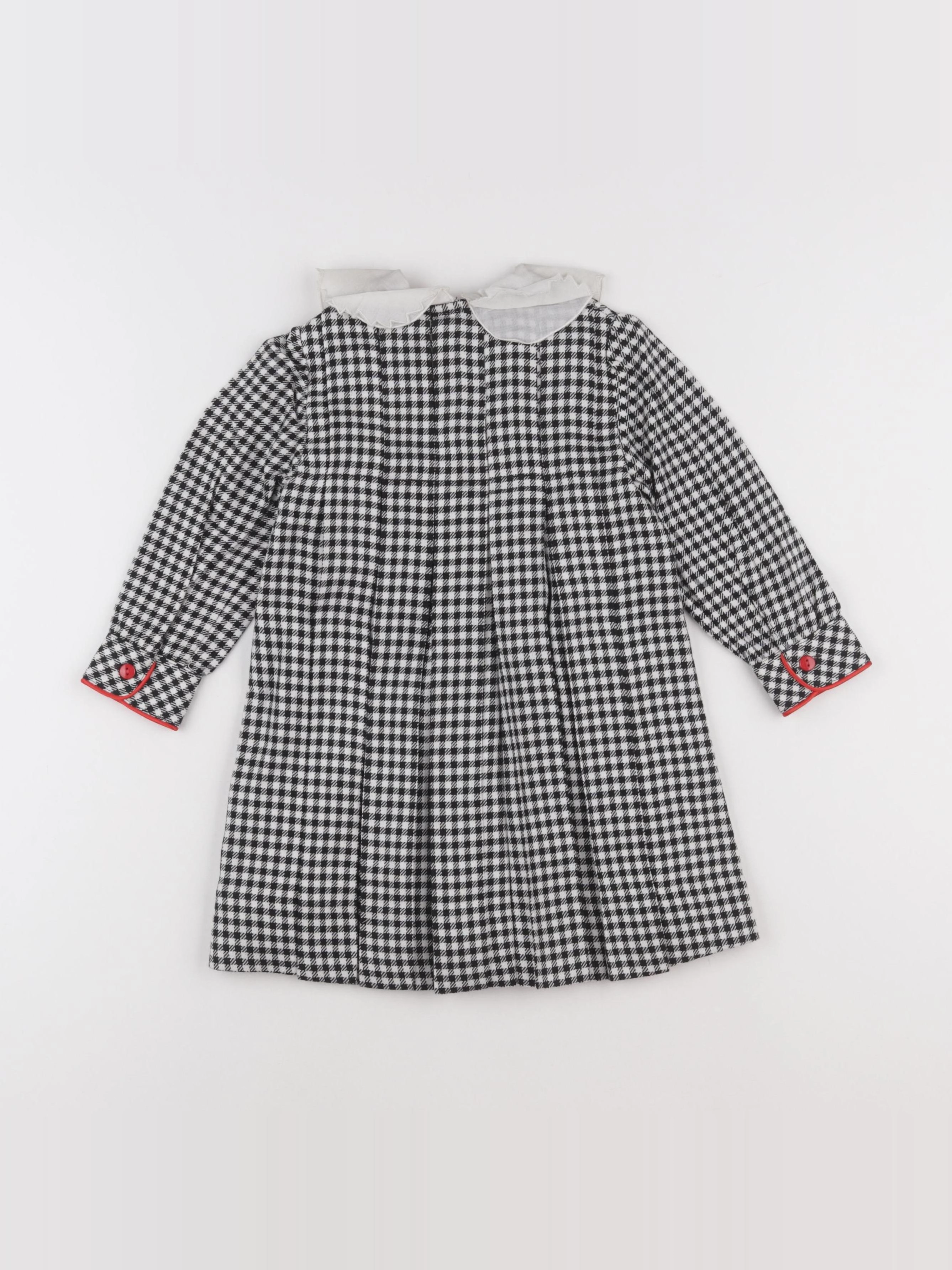 Vintage - robe blanc, noir - 3 ans