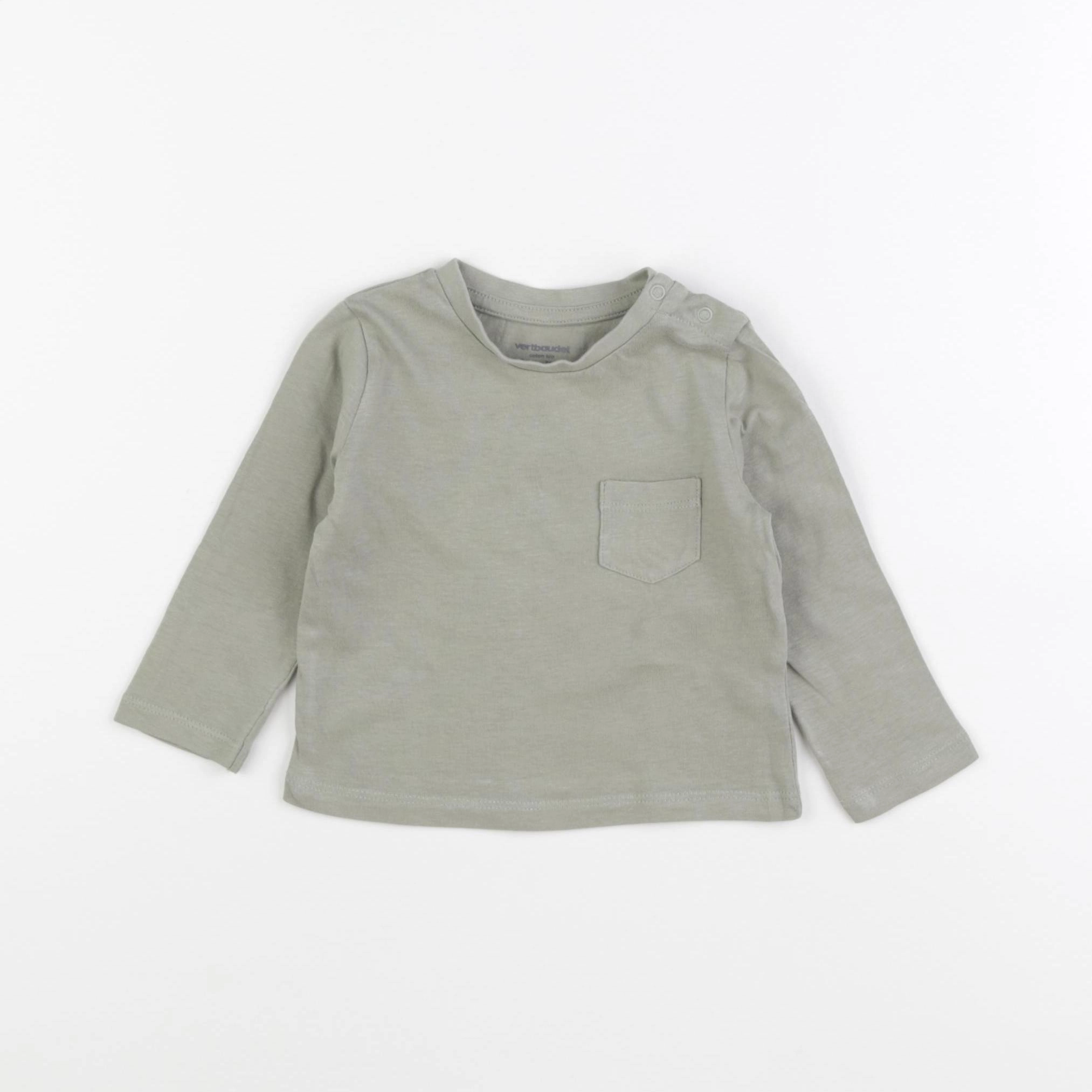 Vertbaudet - tee-shirt vert - 9 mois
