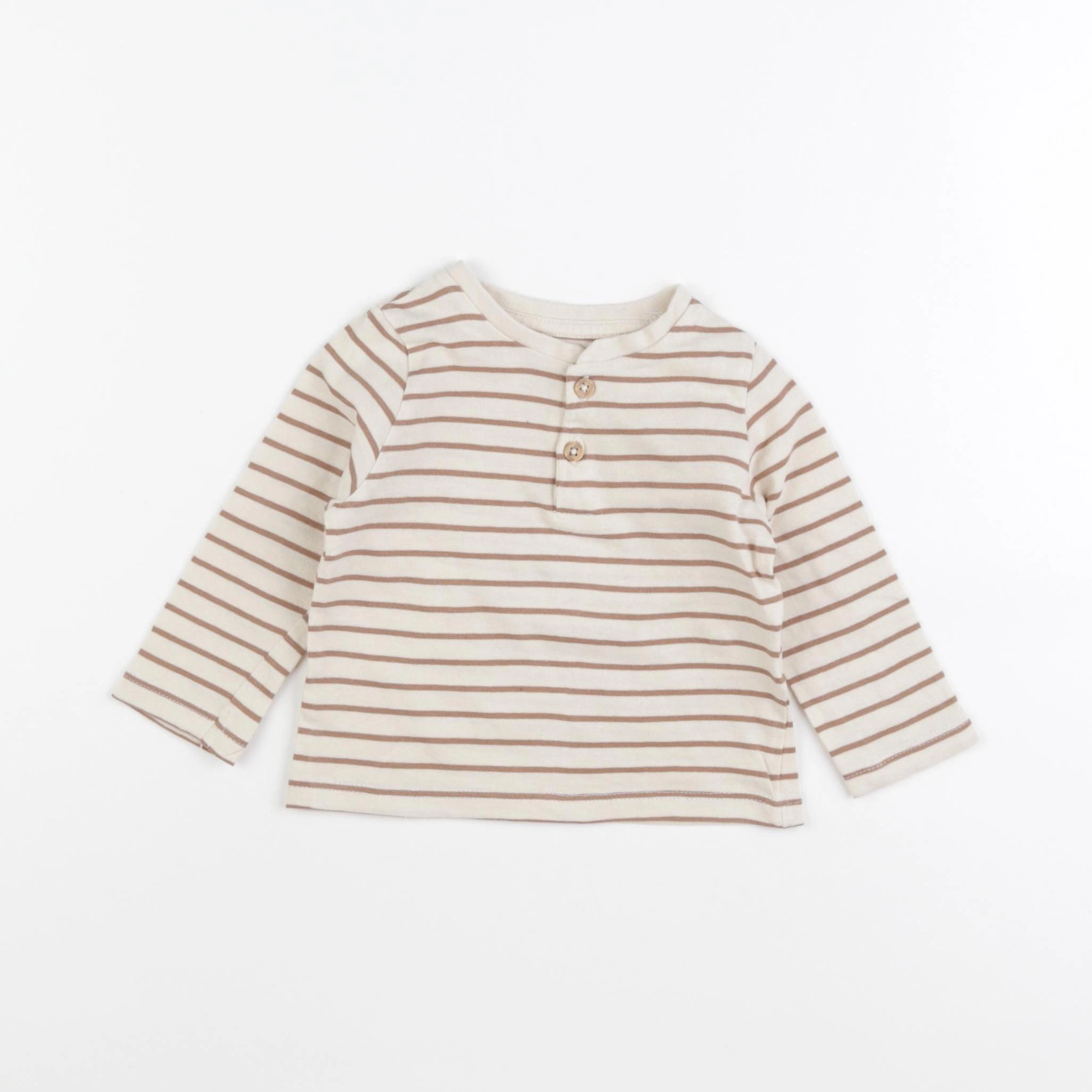Vertbaudet - tee-shirt beige - 9 mois