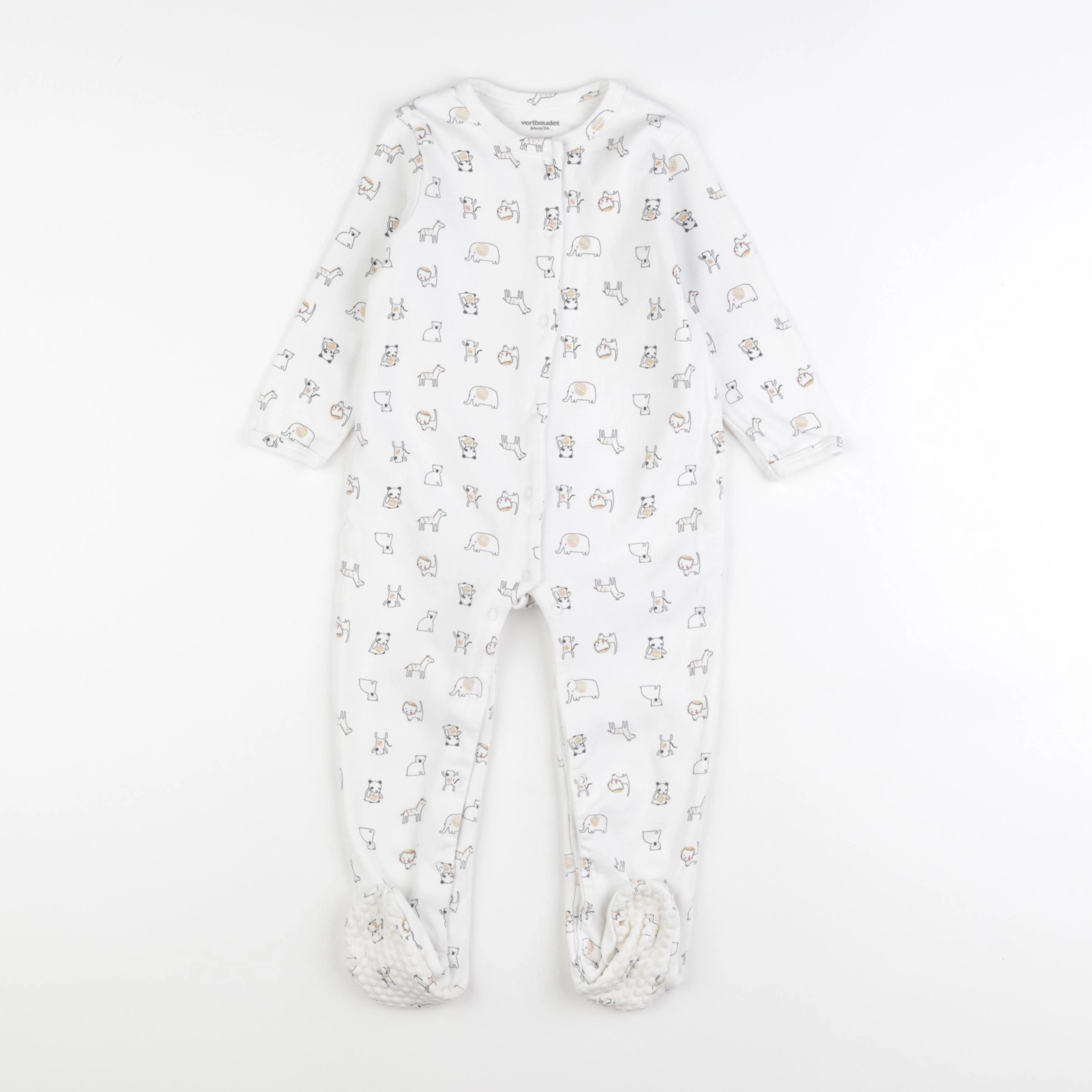 Vertbaudet - pyjama coton blanc - 2 ans