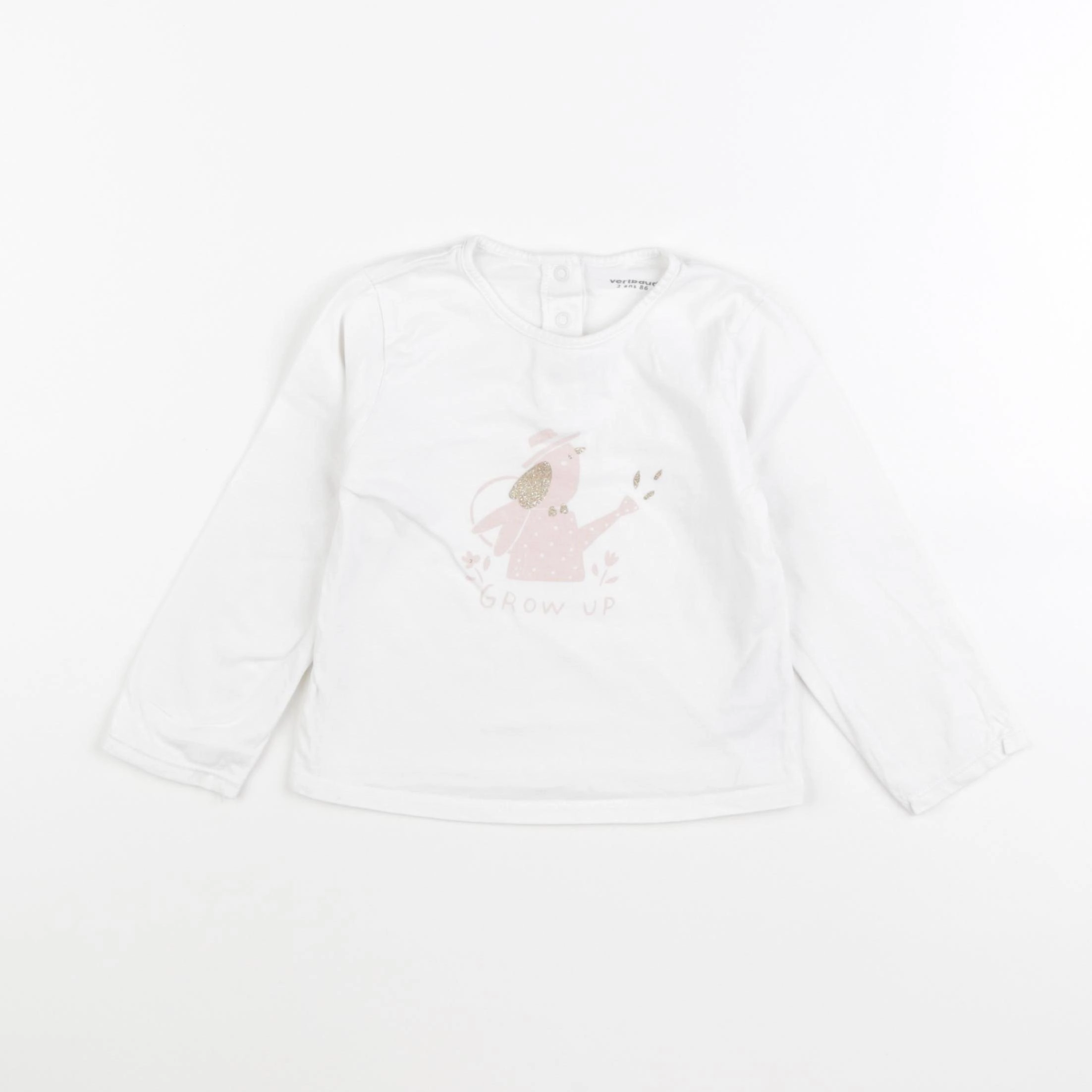 Vertbaudet - tee-shirt blanc - 2 ans