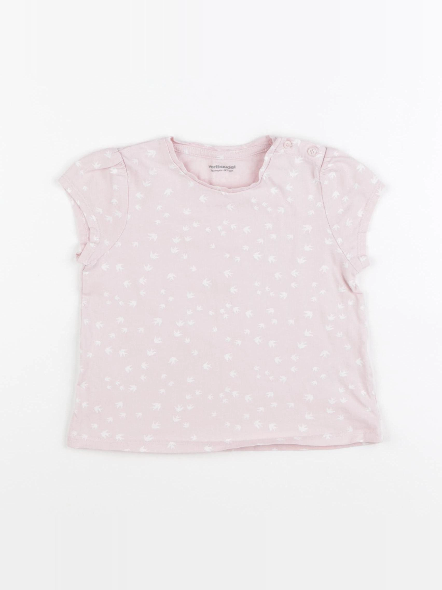 Vertbaudet - tee-shirt rose - 36 mois