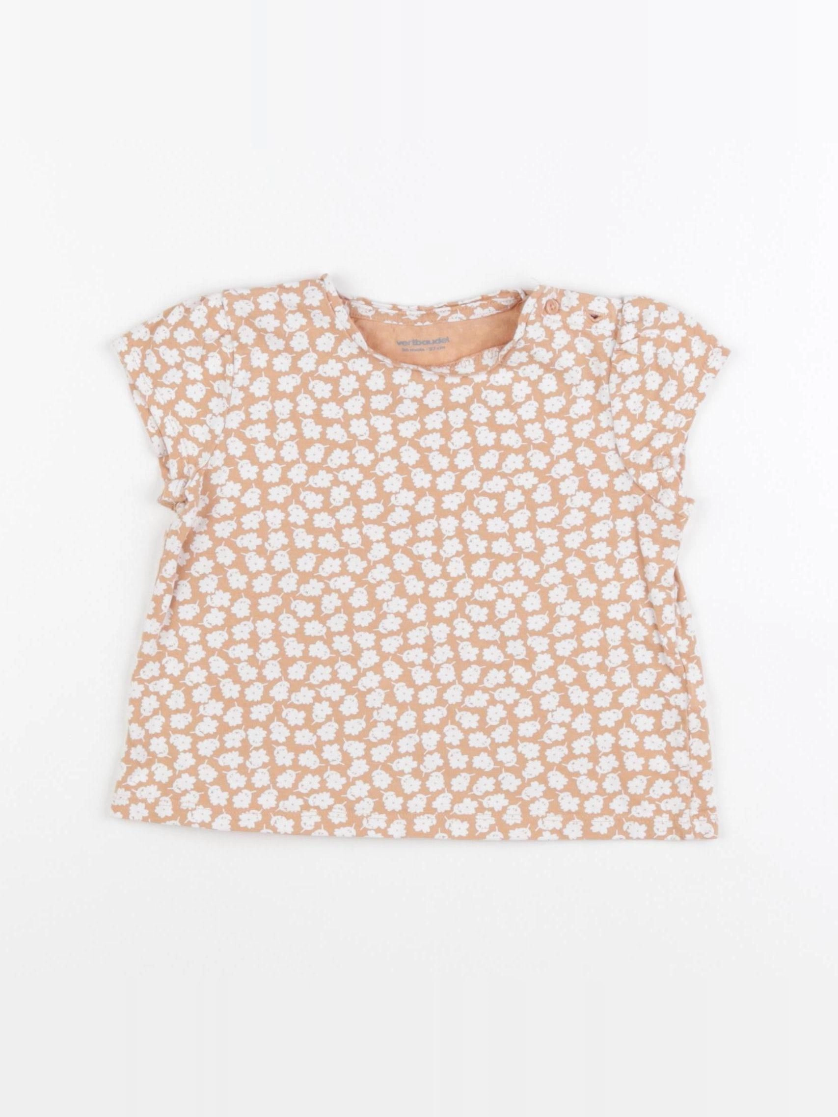 Vertbaudet - tee-shirt marron - 36 mois