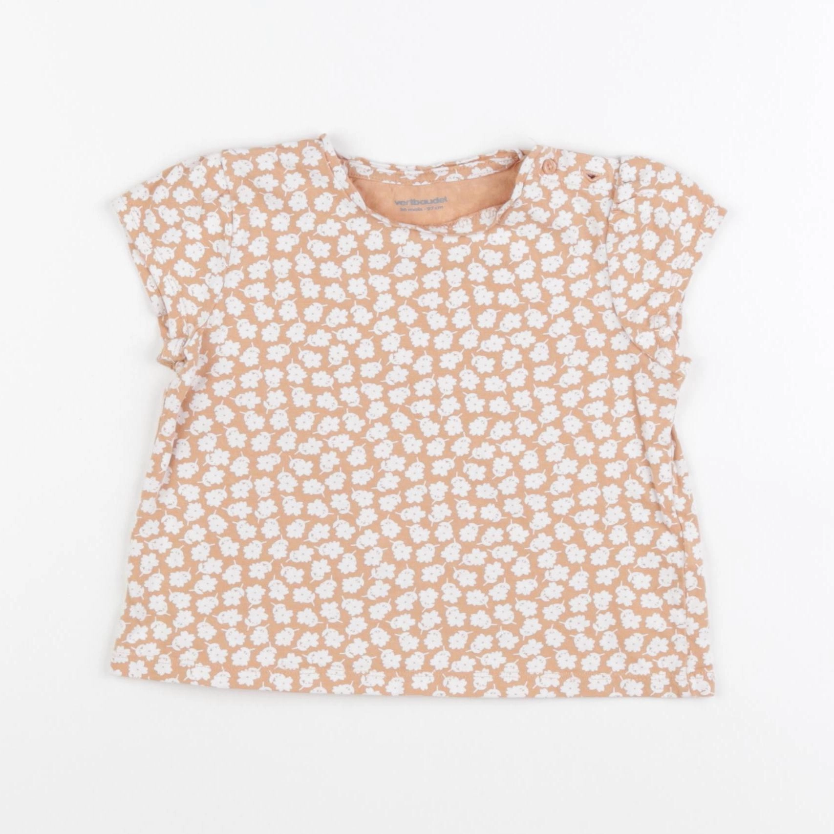 Vertbaudet - tee-shirt marron - 36 mois