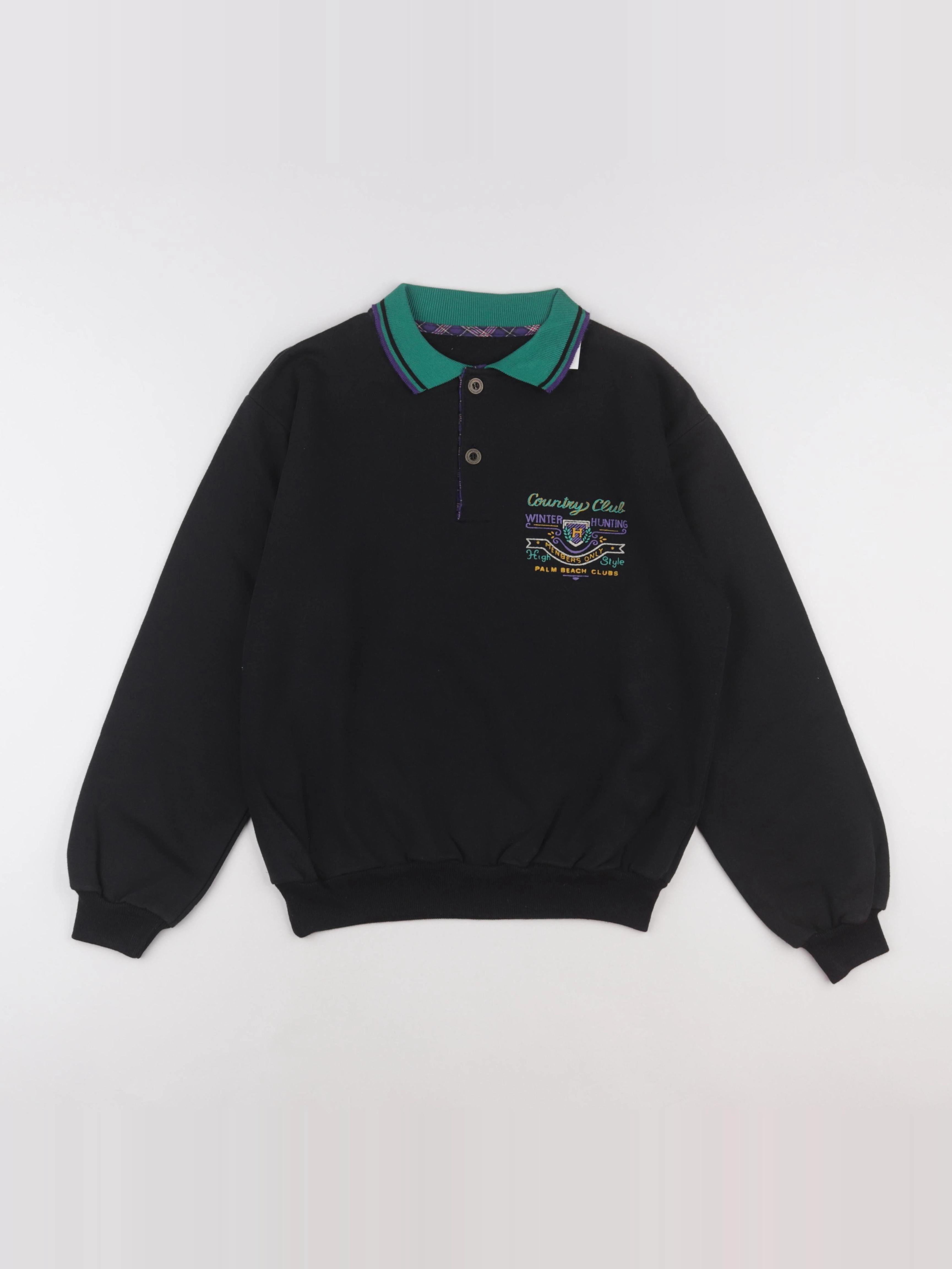 Vintage - sweat noir - 8 ans