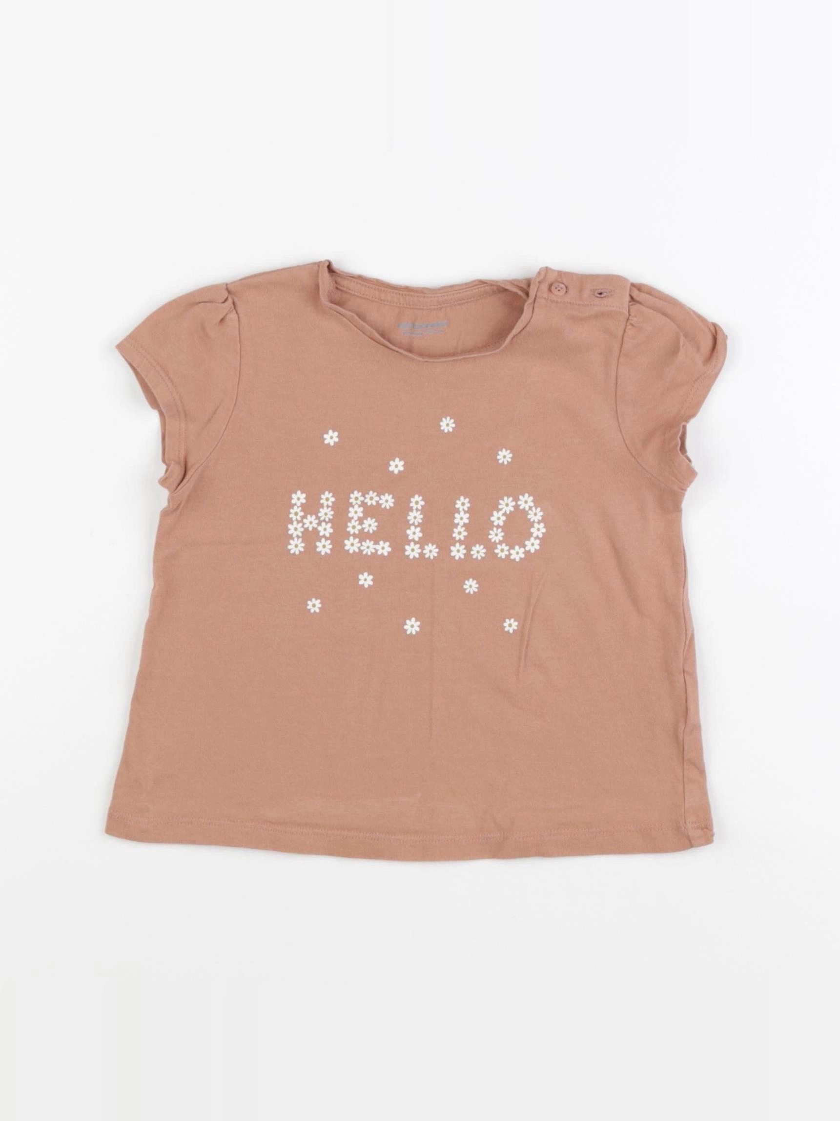 Vertbaudet - tee-shirt marron - 36 mois