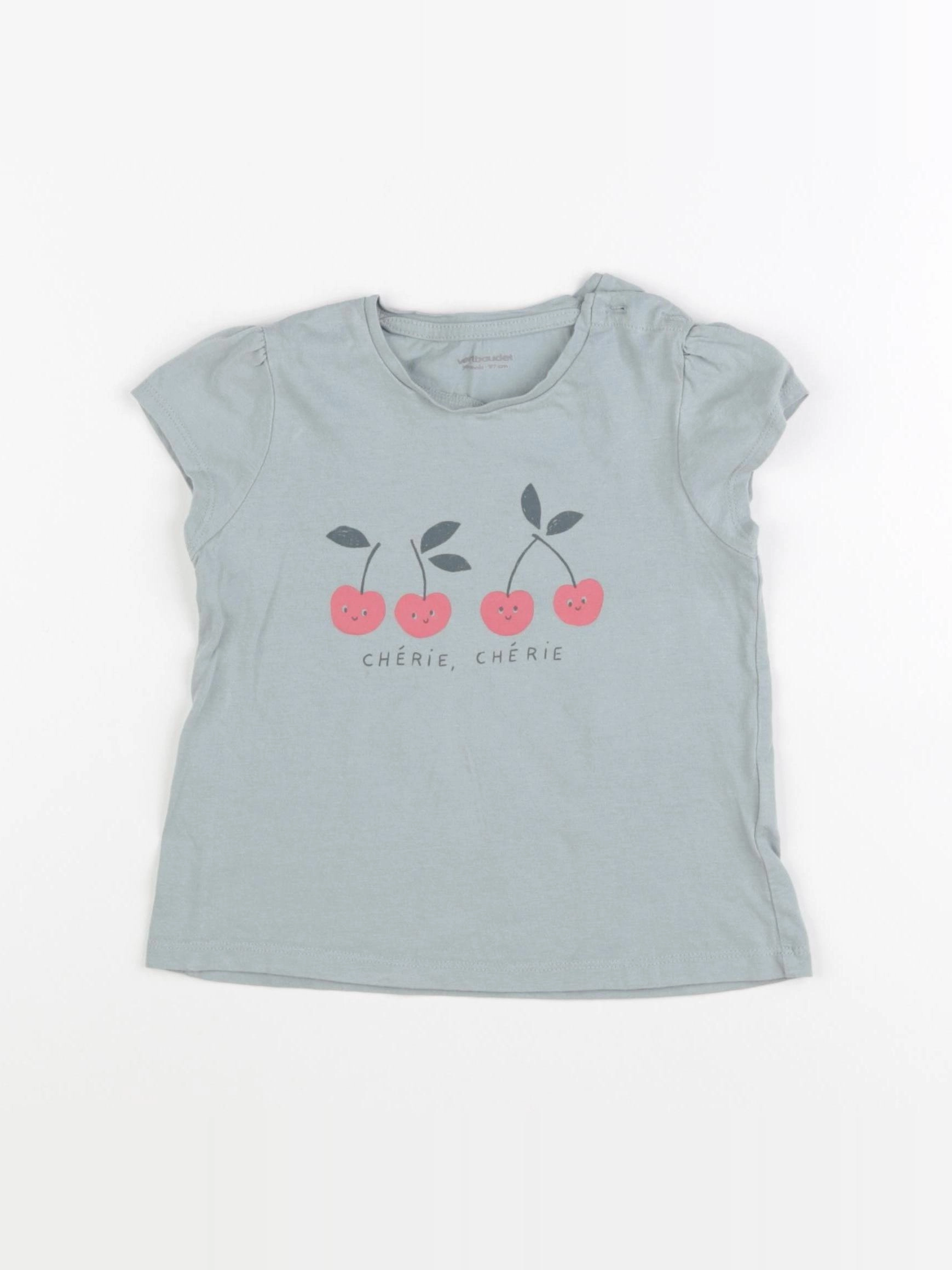 Vertbaudet - tee-shirt vert - 36 mois