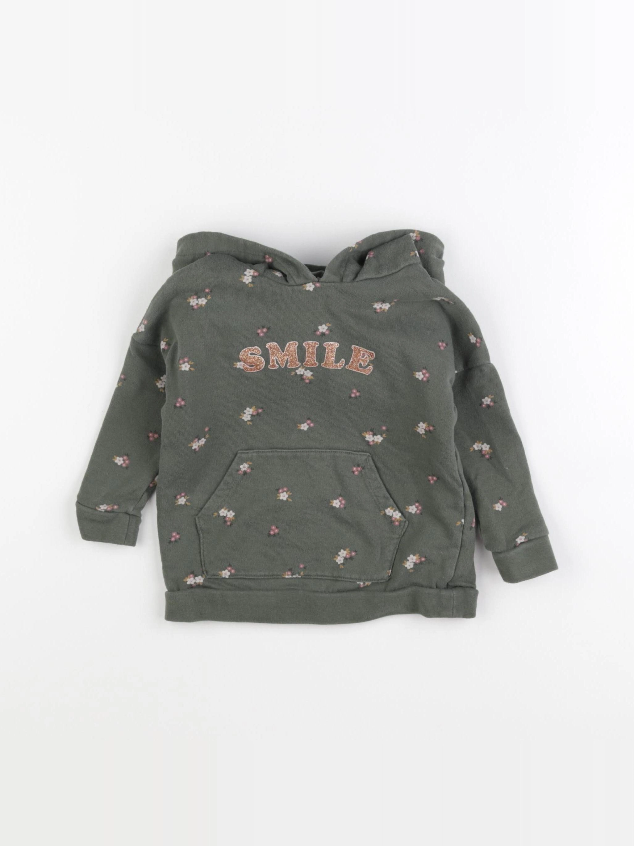 Vertbaudet - sweat vert - 2 ans