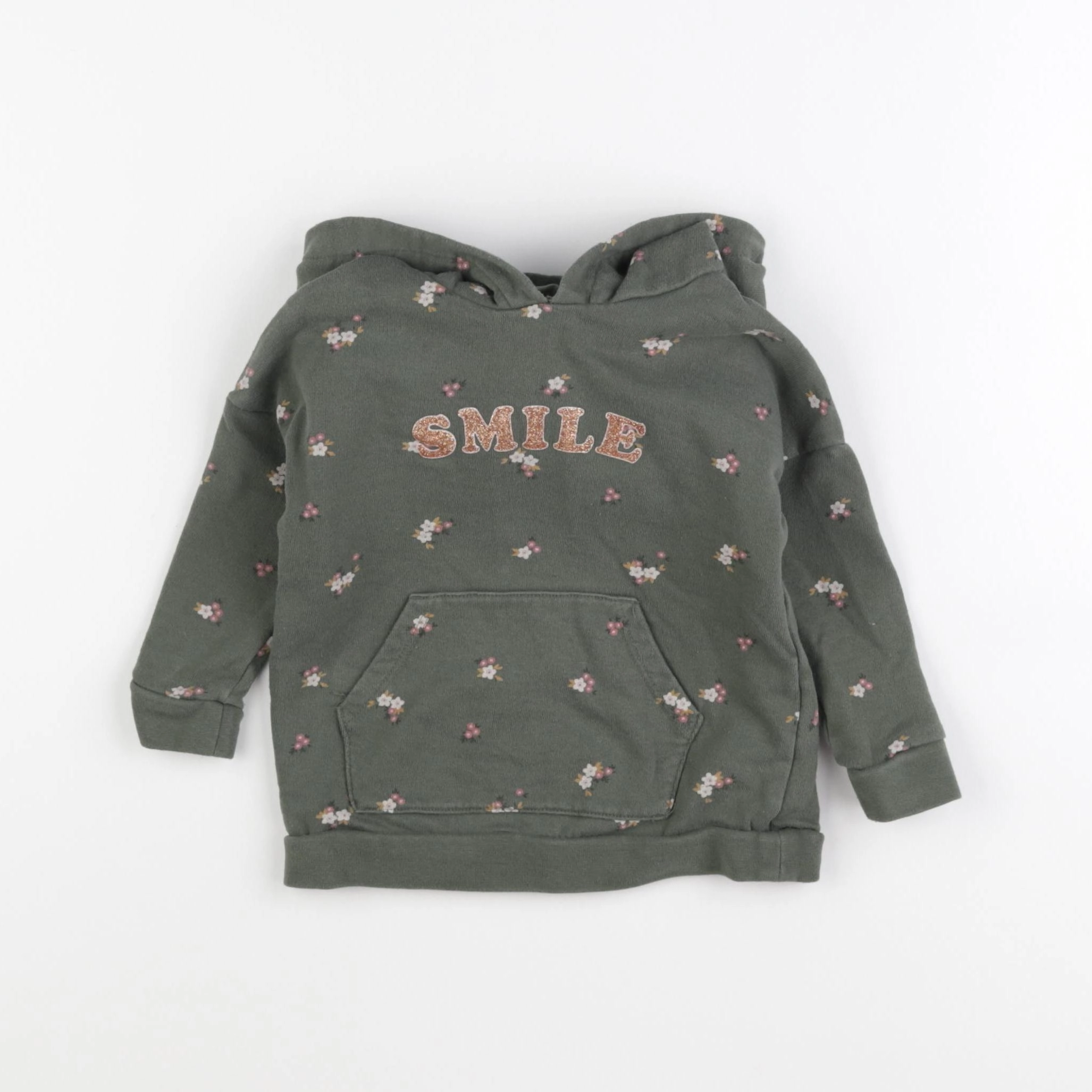 Vertbaudet - sweat vert - 2 ans