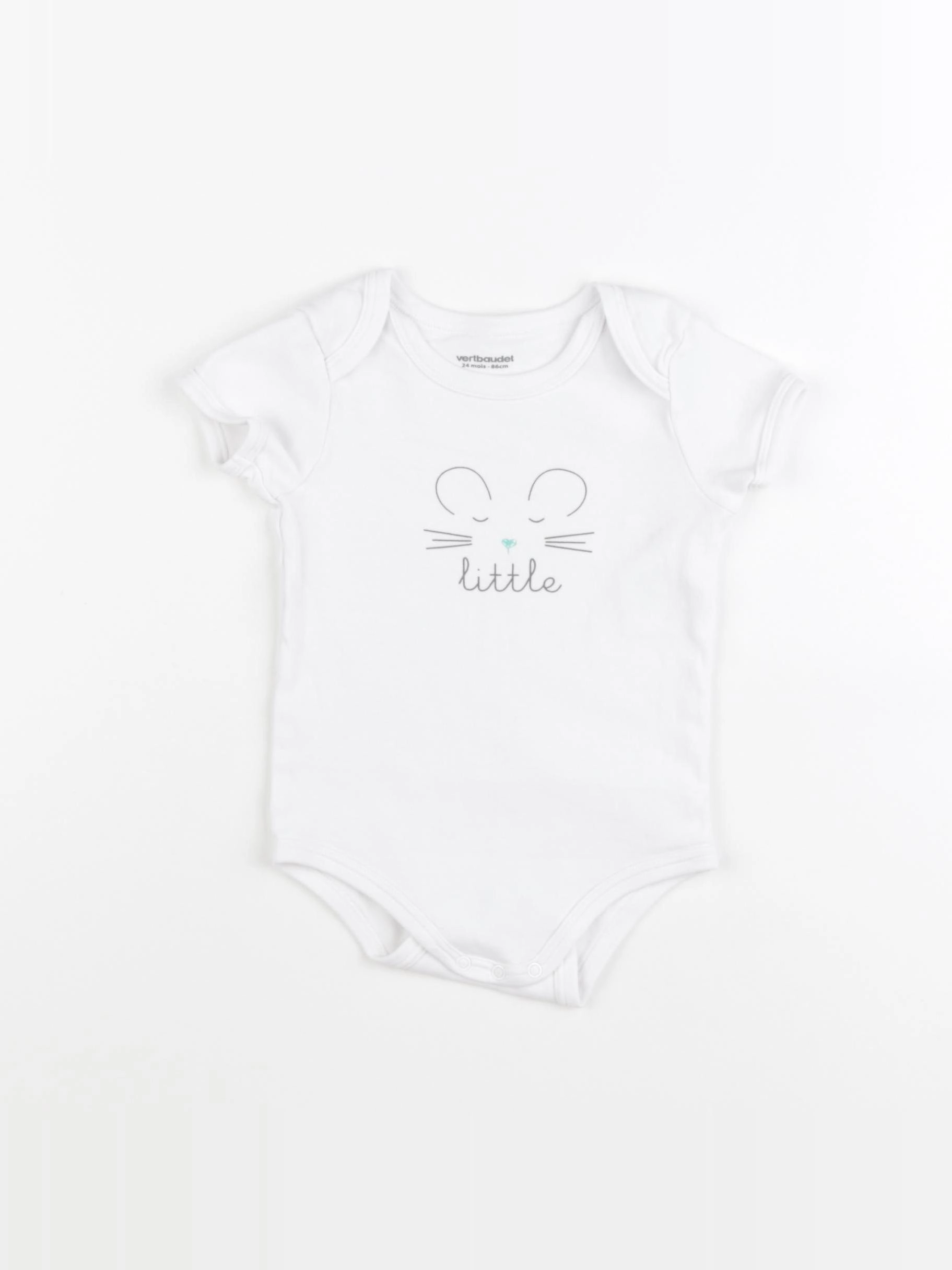 Vertbaudet - body blanc - 24 mois