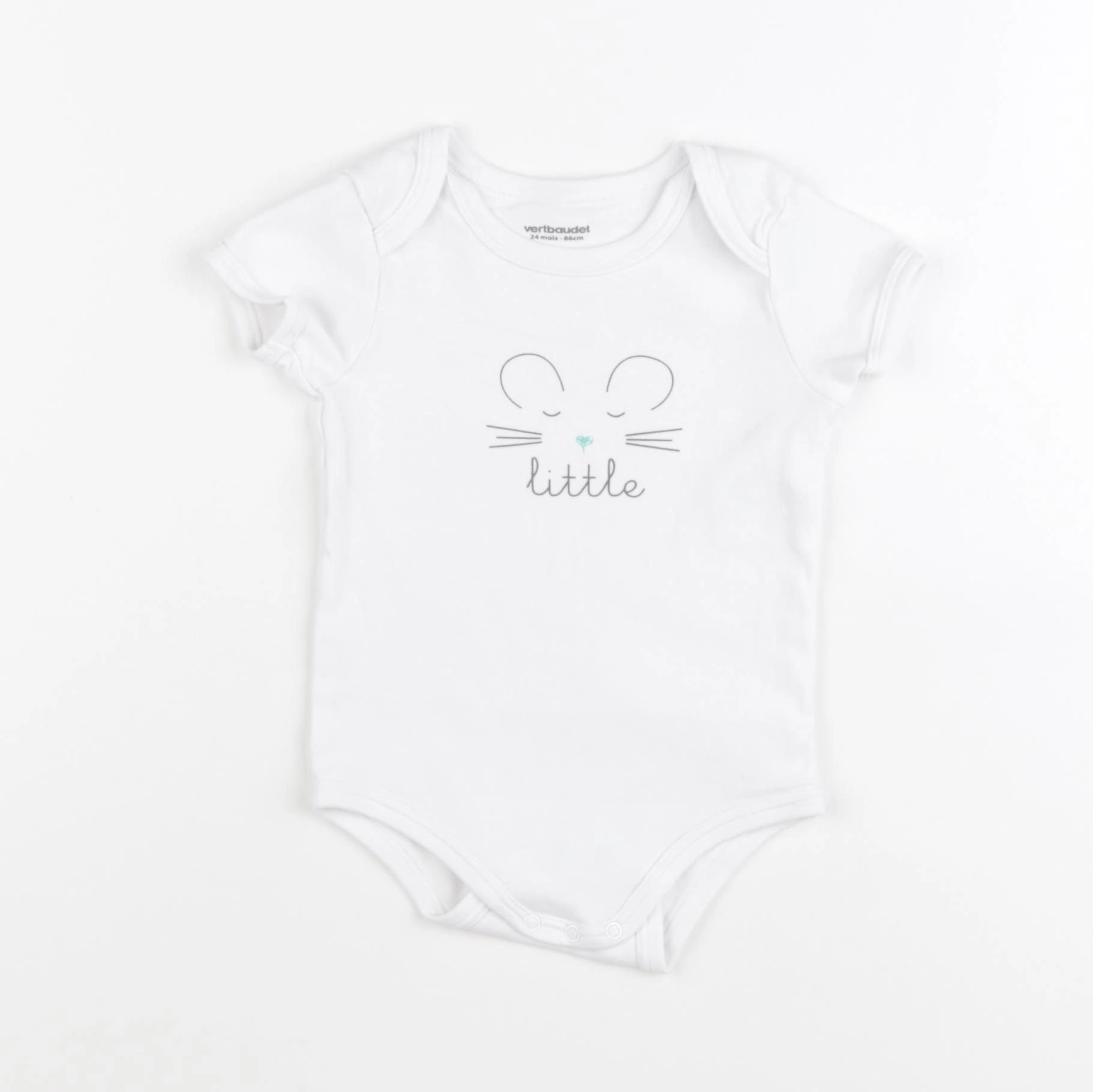 Vertbaudet - body blanc - 24 mois