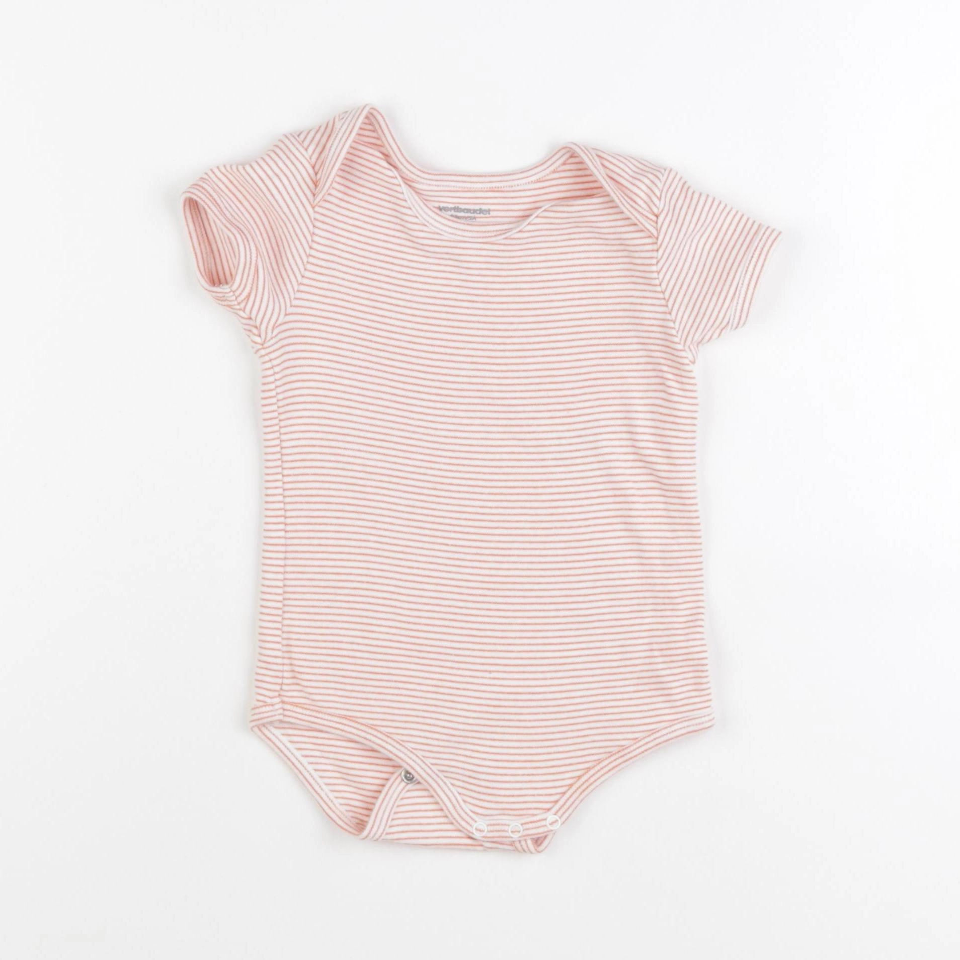Vertbaudet - body blanc, orange - 3 ans