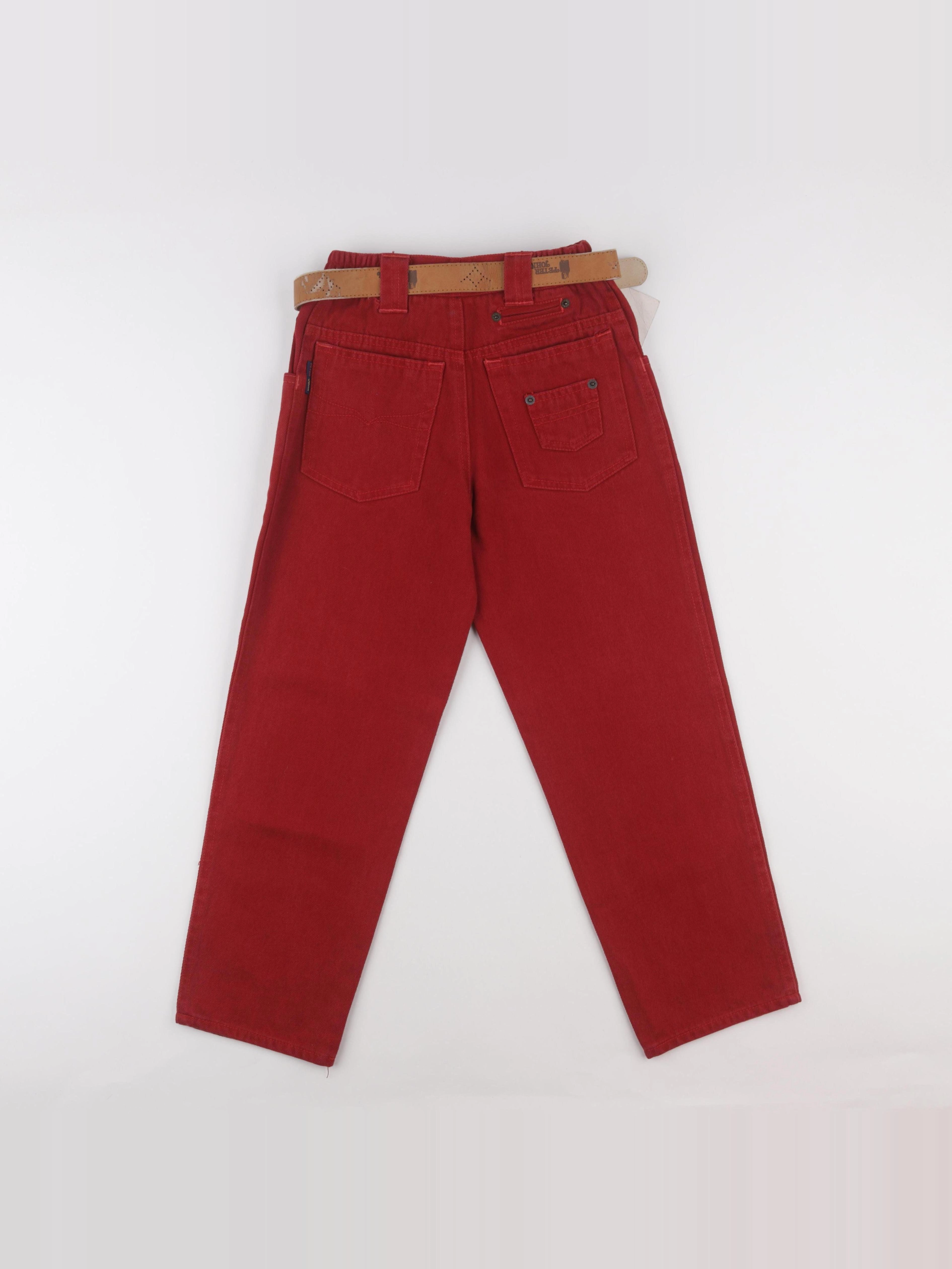 Vintage - jean rouge - 8 ans