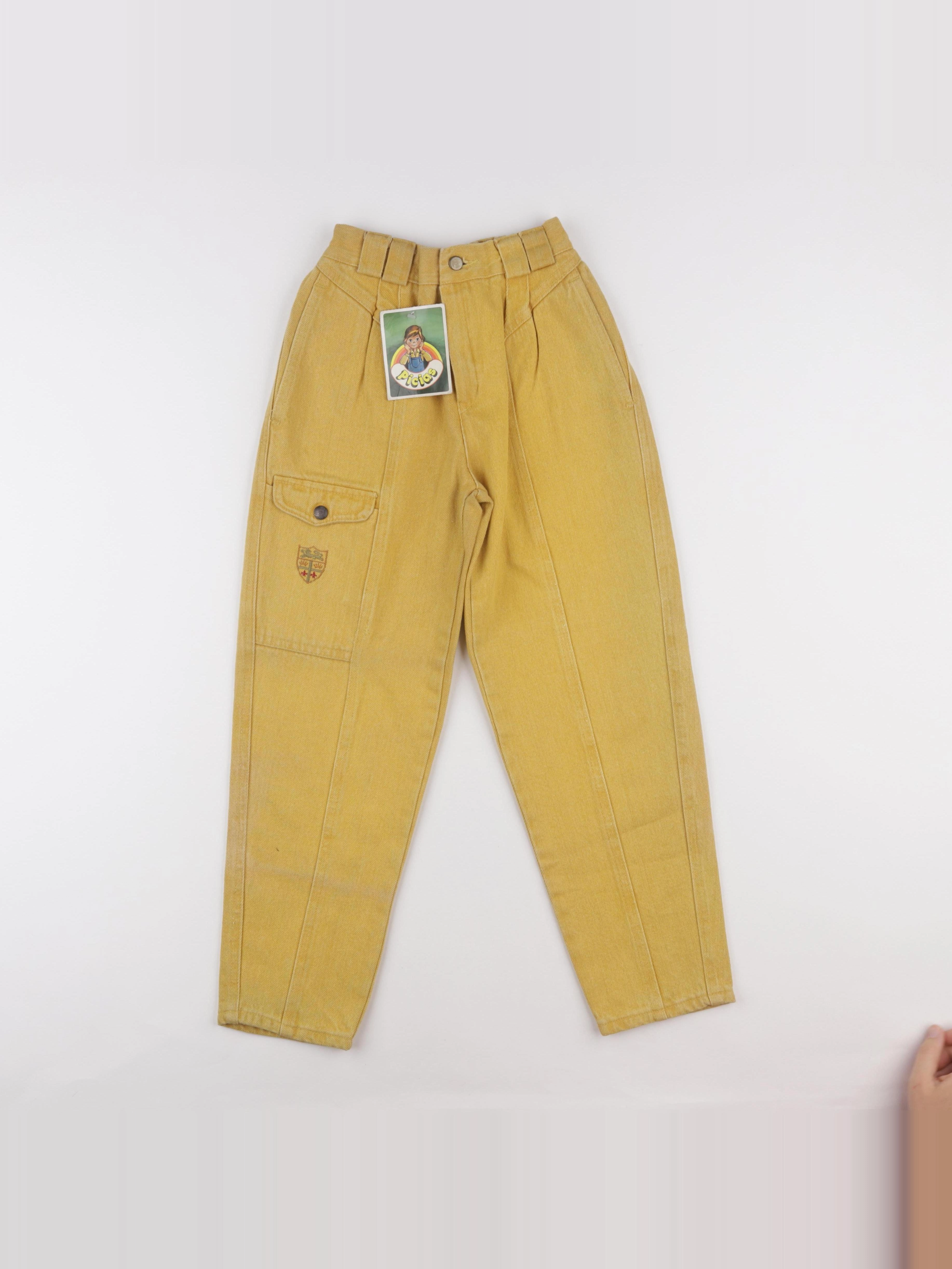 Vintage - jean jaune - 8 ans