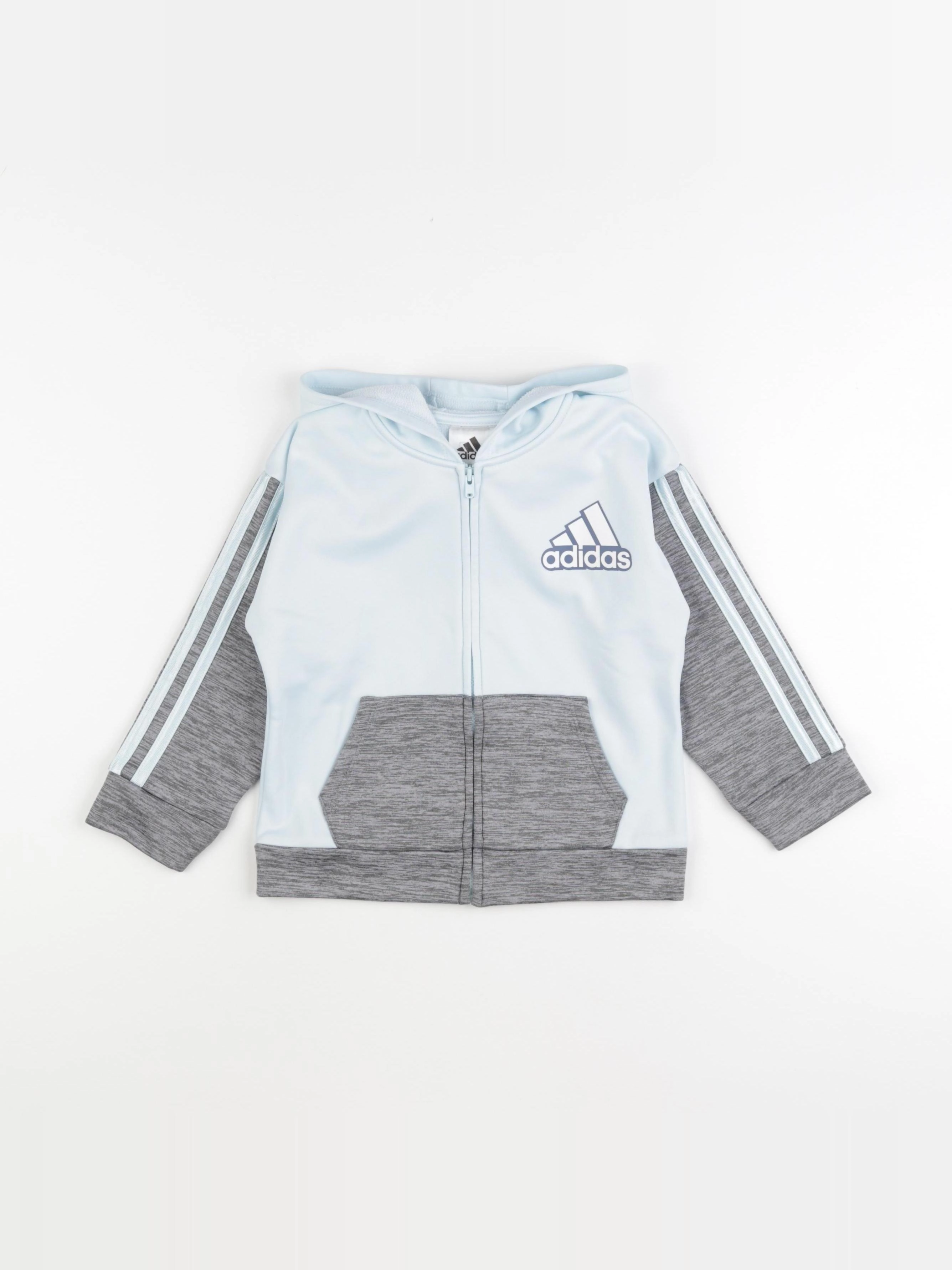 Adidas - sweat bleu, gris - 3 ans
