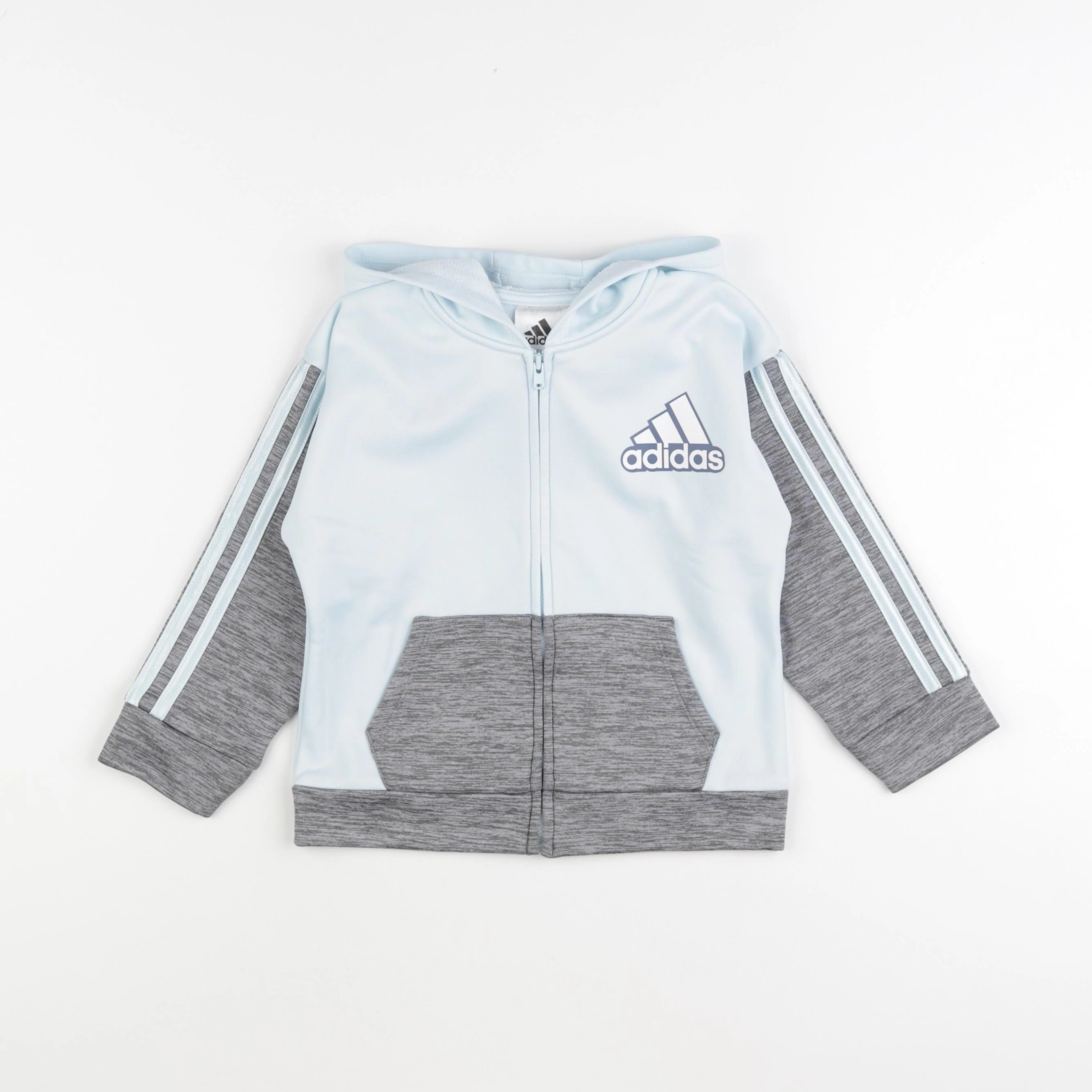 Adidas - sweat bleu, gris - 3 ans