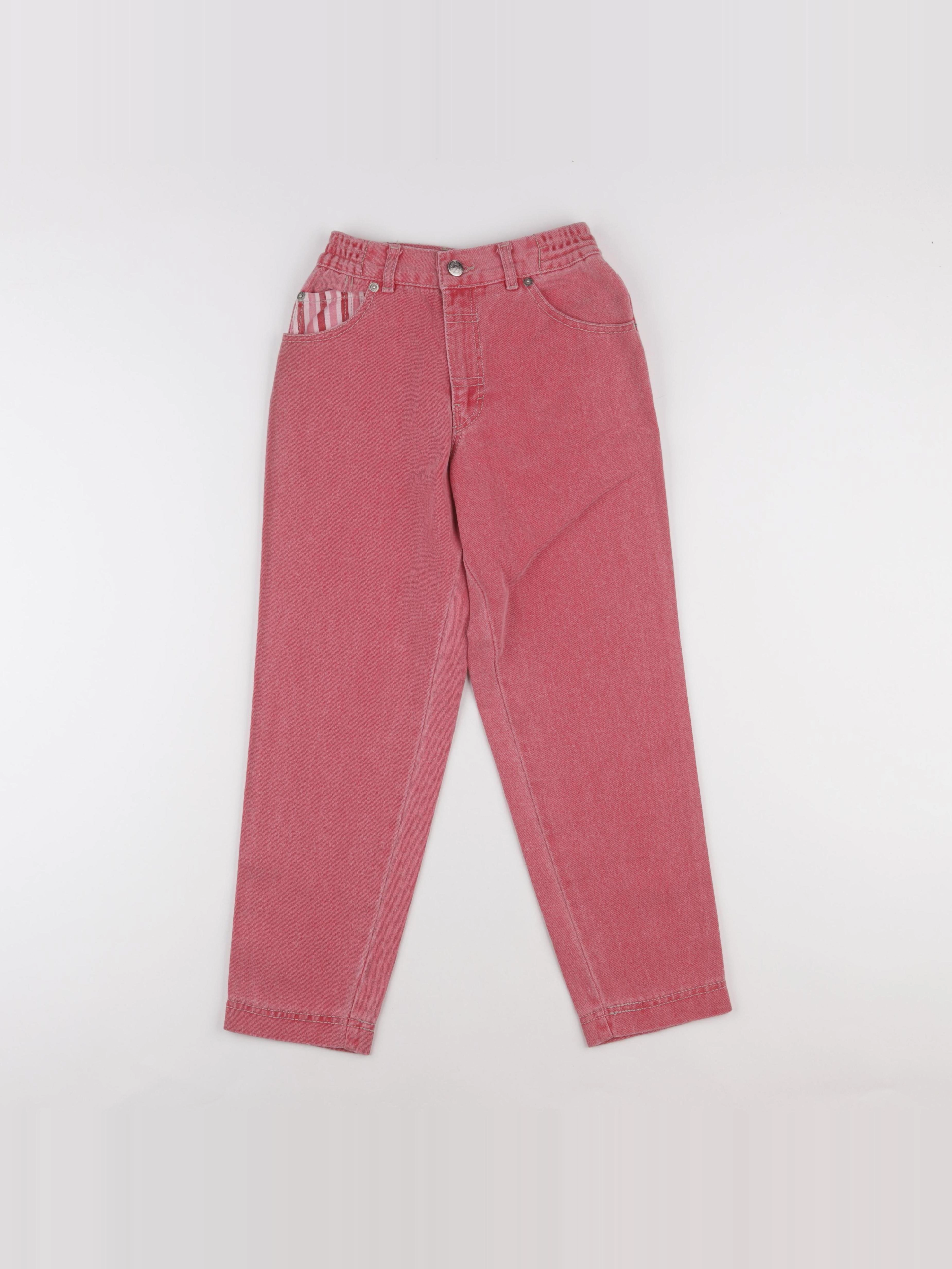 Vintage - jean rouge - 7 ans