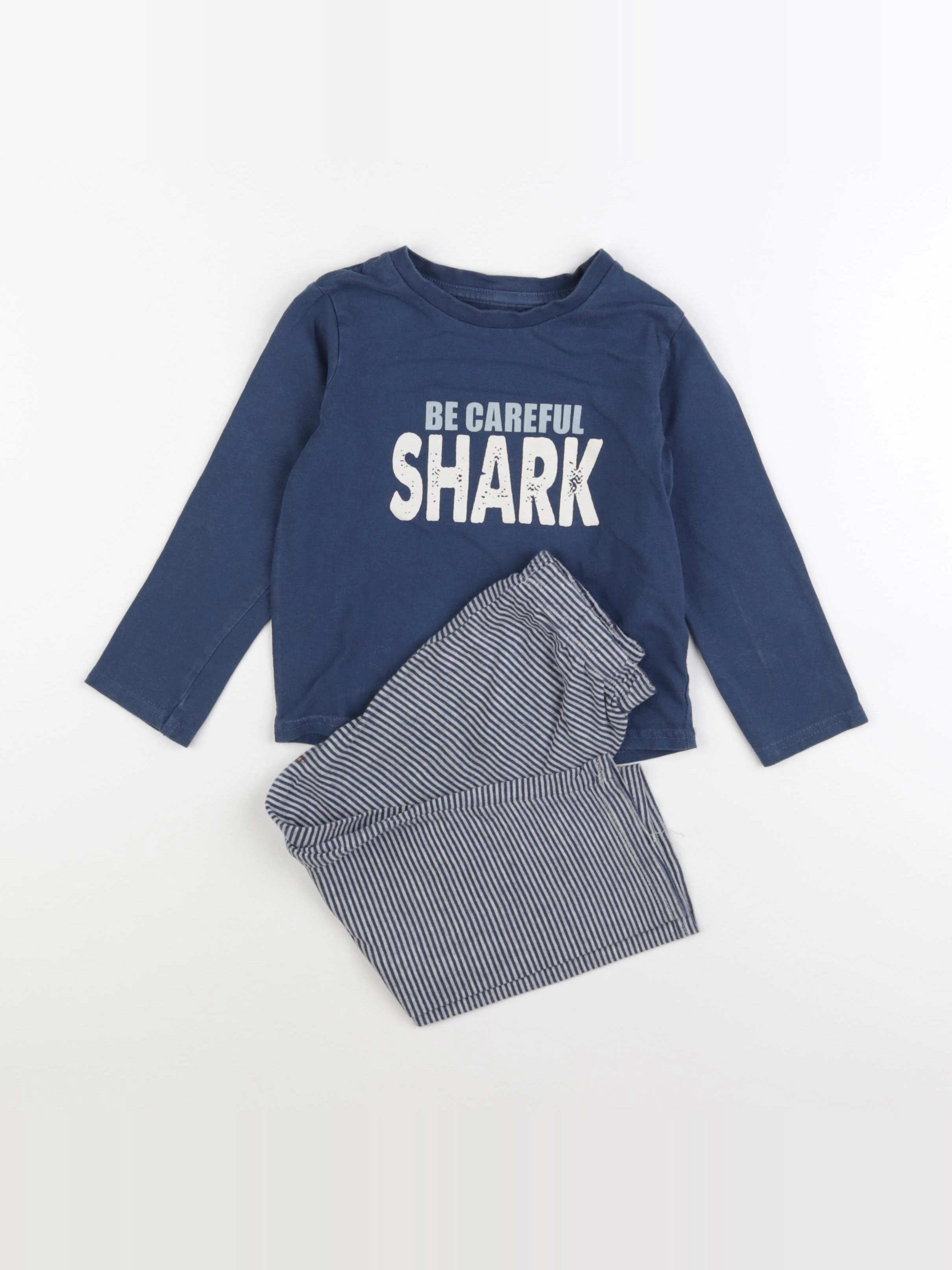 Vertbaudet - pyjama coton bleu - 4 ans