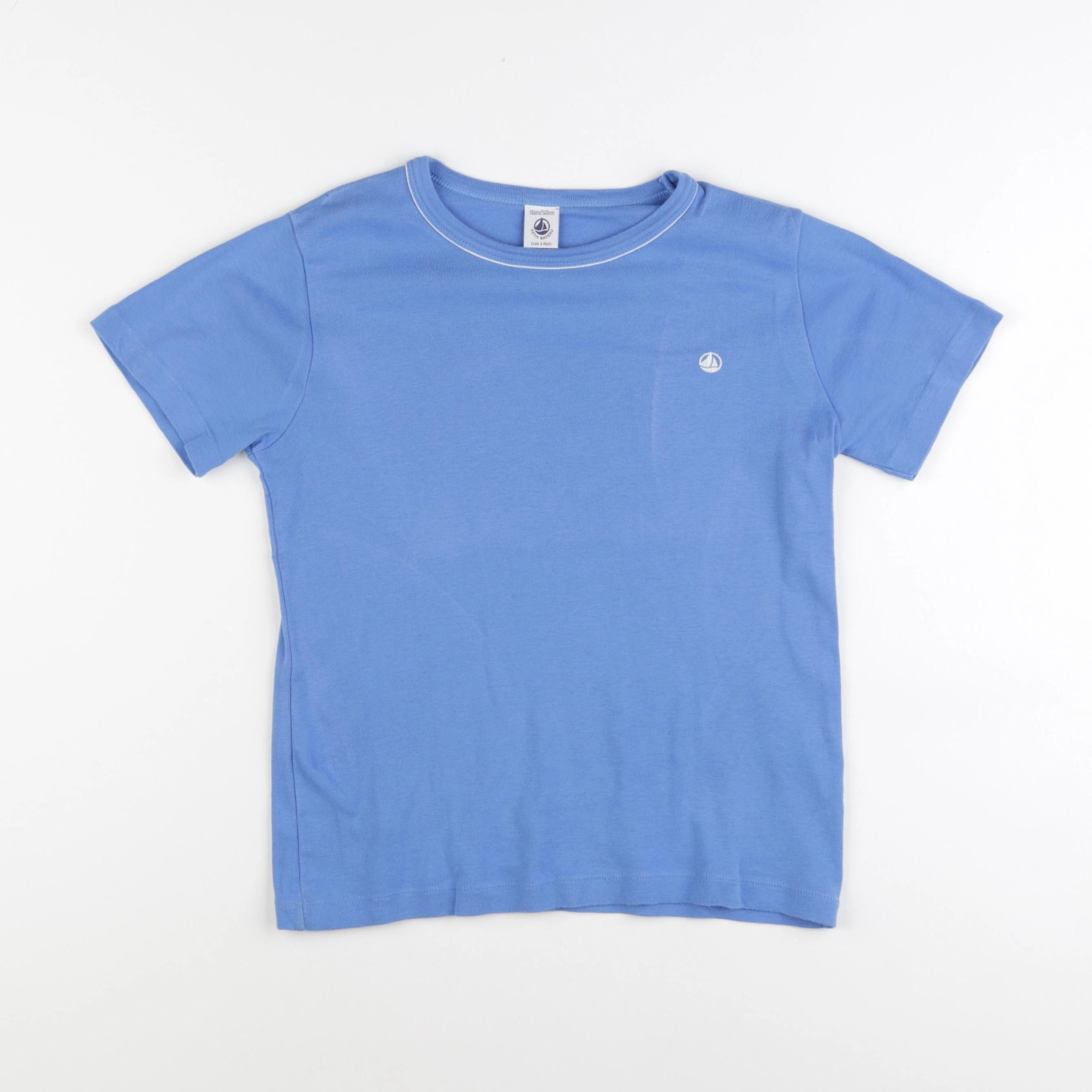 Petit Bateau - maillot de corps bleu - 10 ans
